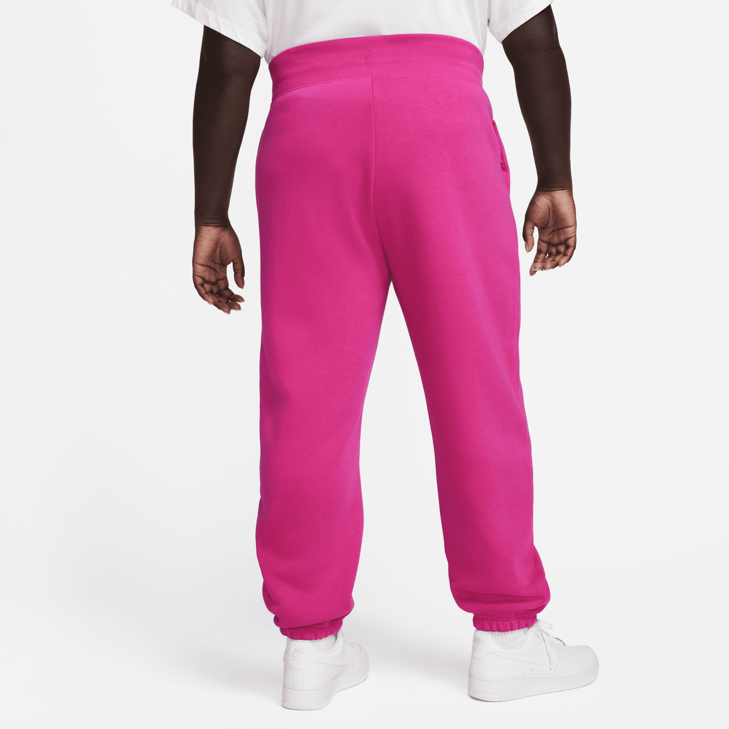 Pantalon de survêtement taille haute oversize Nike Sportswear Phoenix Fleece pour Femme - Rose