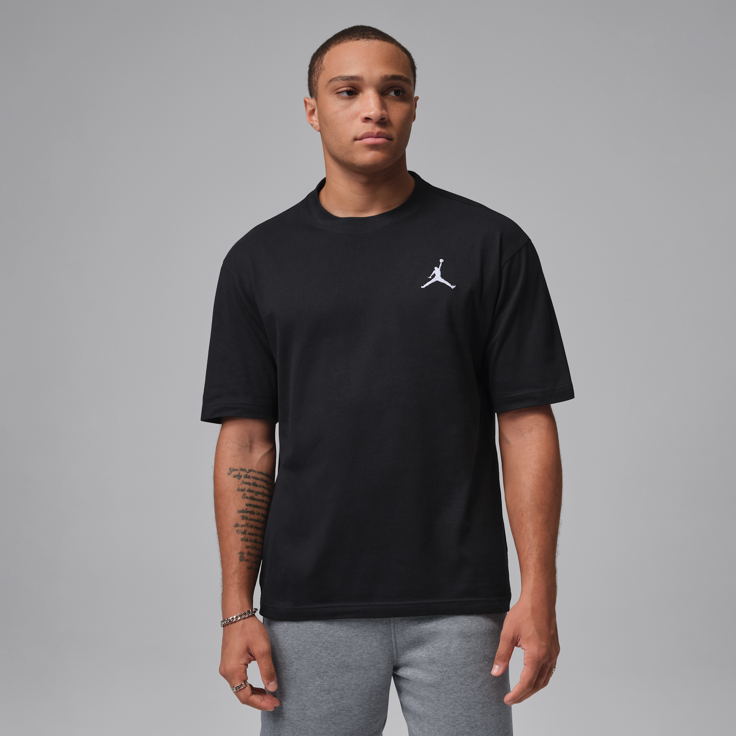 T-shirt con logo Jumpman ricamato Jordan – Uomo - Nero