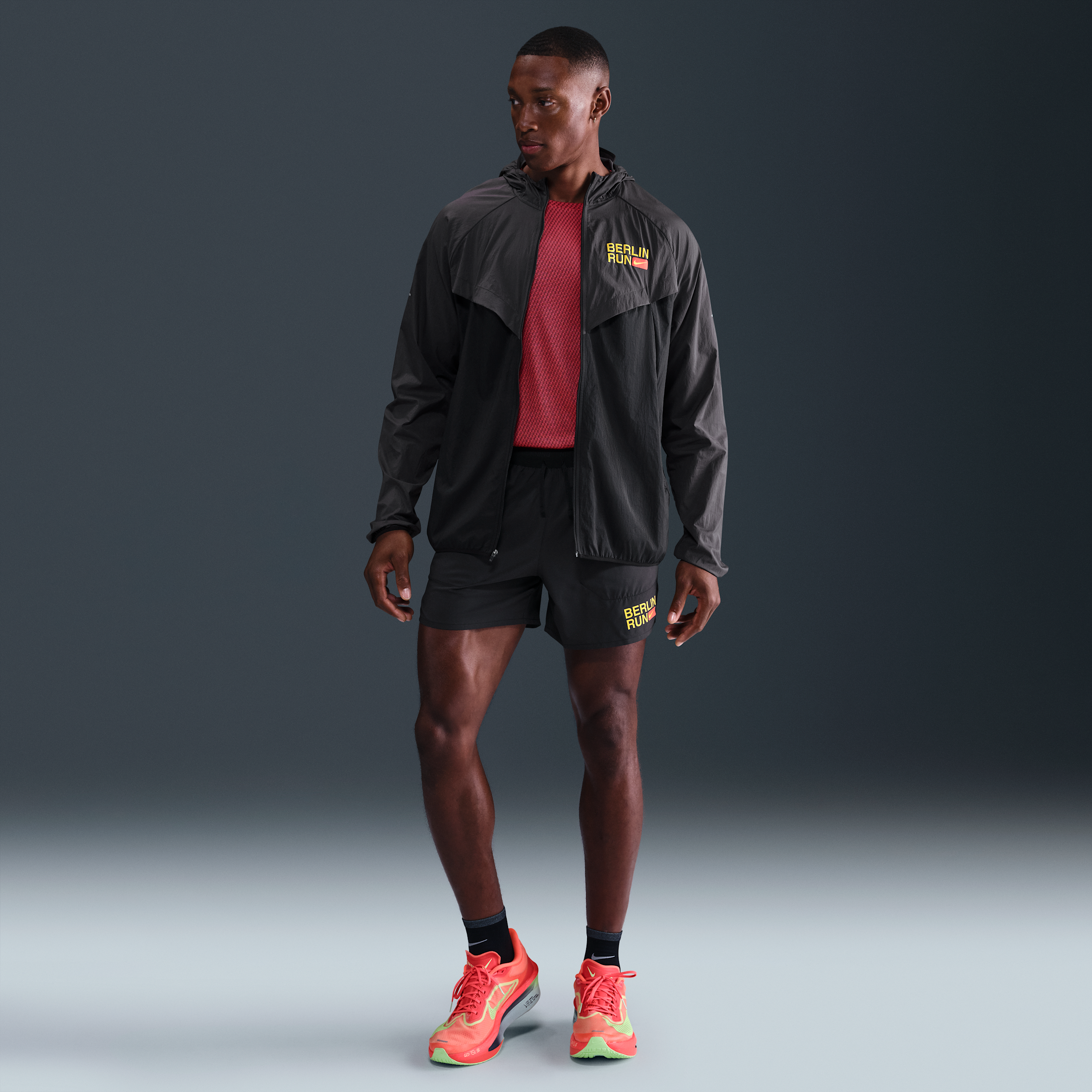 Nike Stride Dri-FIT hardloopshorts met binnenbroek voor heren (13 cm) Zwart