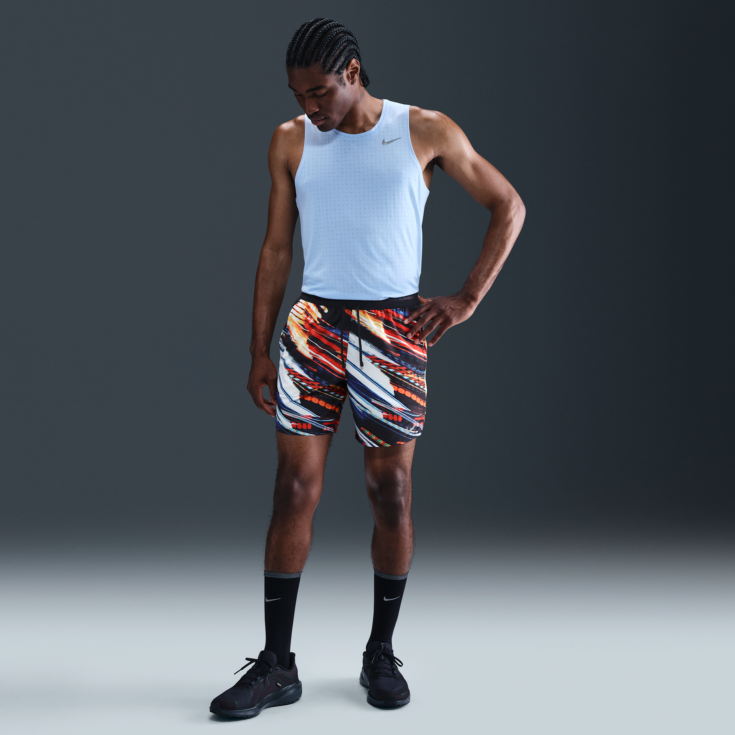 Thumbnail - Nike Stride Dri-FIT-Laufshorts mit Futter (ca. 18 cm) (Herren) - Weiß