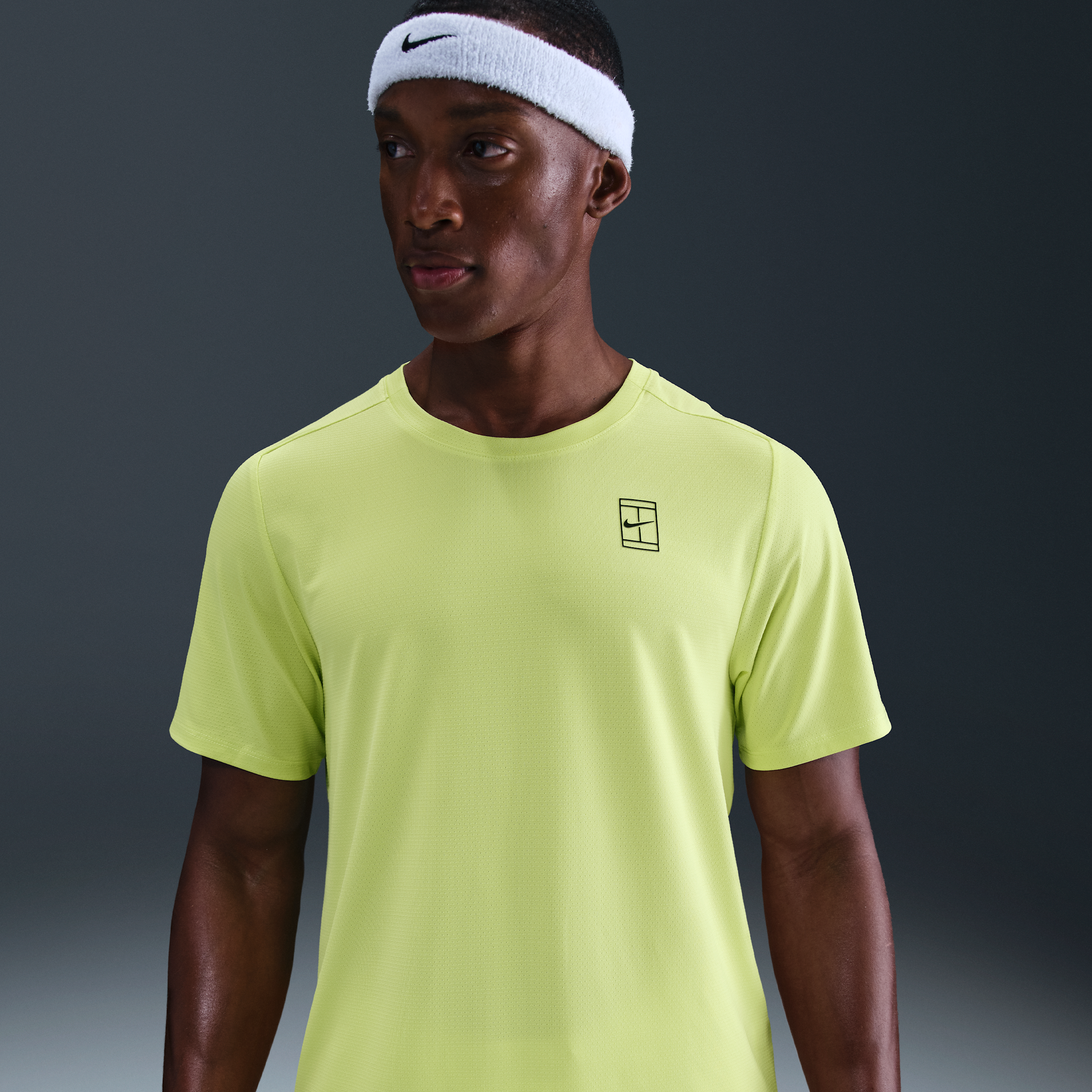 Thumbnail - NikeCourt Advantage Dri-FIT Tennisoberteil (Herren) - Gelb