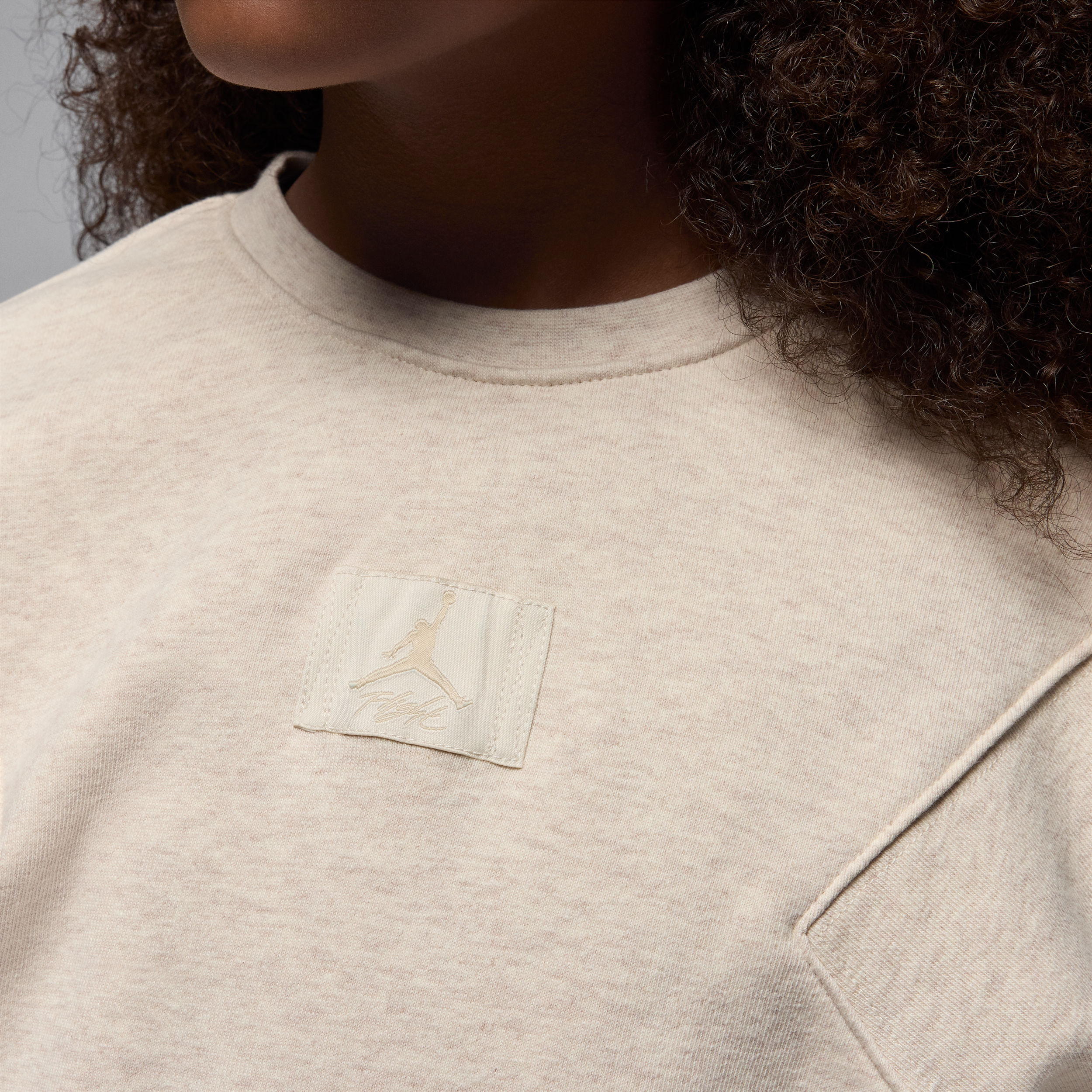 Jordan Flight Essentials oversized shirt met ronde hals voor kids Bruin