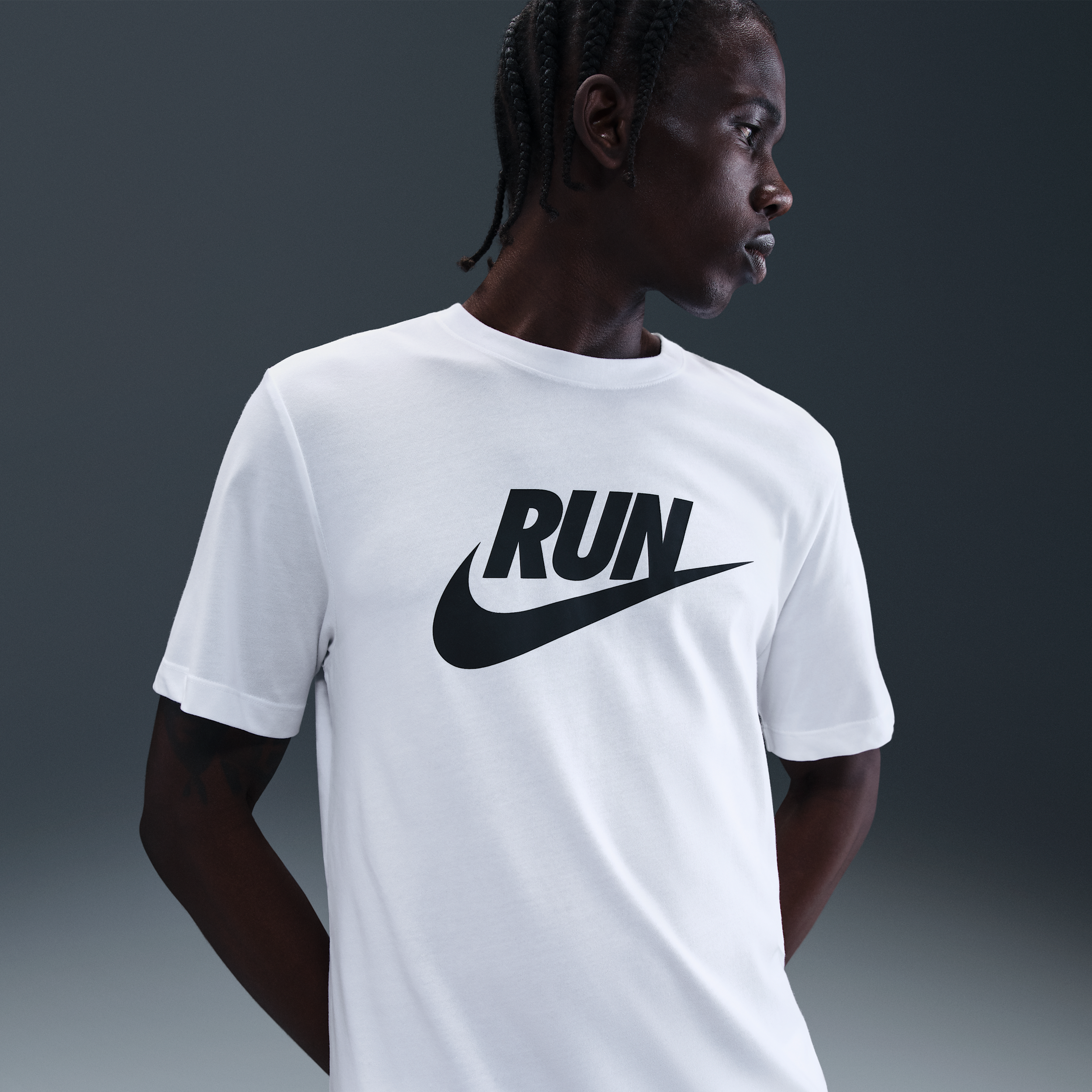 Thumbnail - Nike Dri-FIT Lauf-T-Shirt (Herren) - Weiß