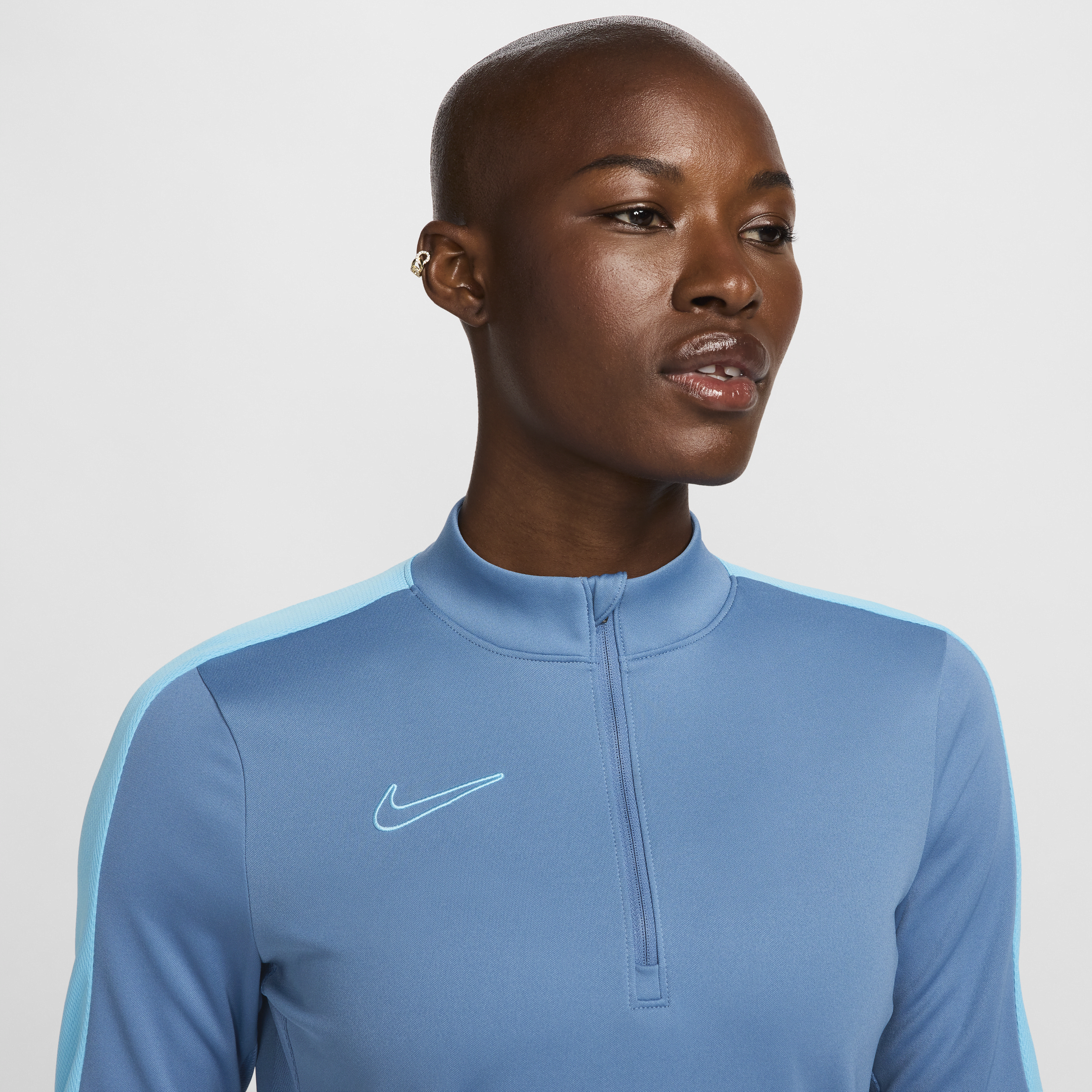 Haut d'entraînement de football Nike Dri-FIT Academy pour femme - Bleu