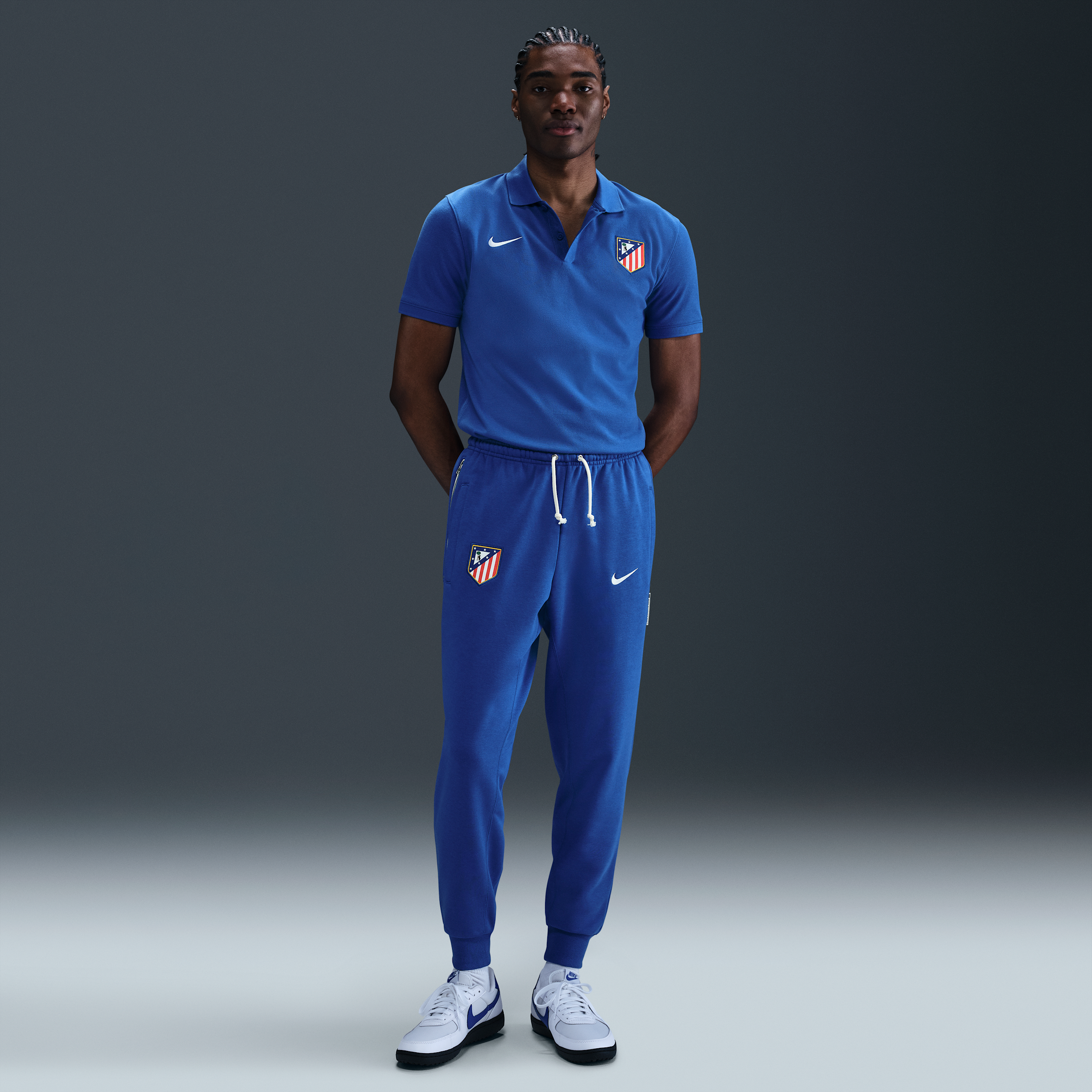 Thumbnail - Atlético Madrid Standard Issue Nike Fußballhose mit schmal zulaufender Passform und Dri-FIT-Technologie (Herren) - Blau