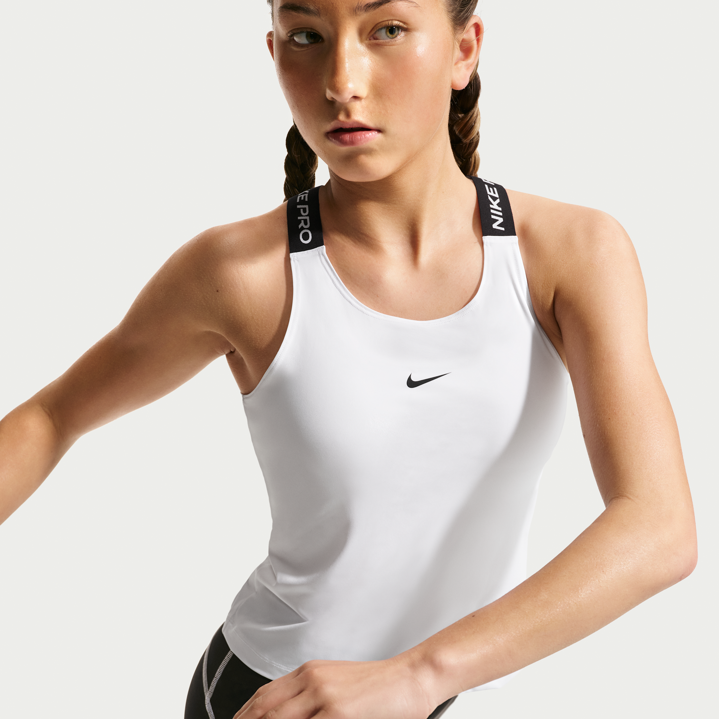 Thumbnail - Nike Pro Dri-FIT Tanktop (ältere Kinder, Mädchen) - Weiß