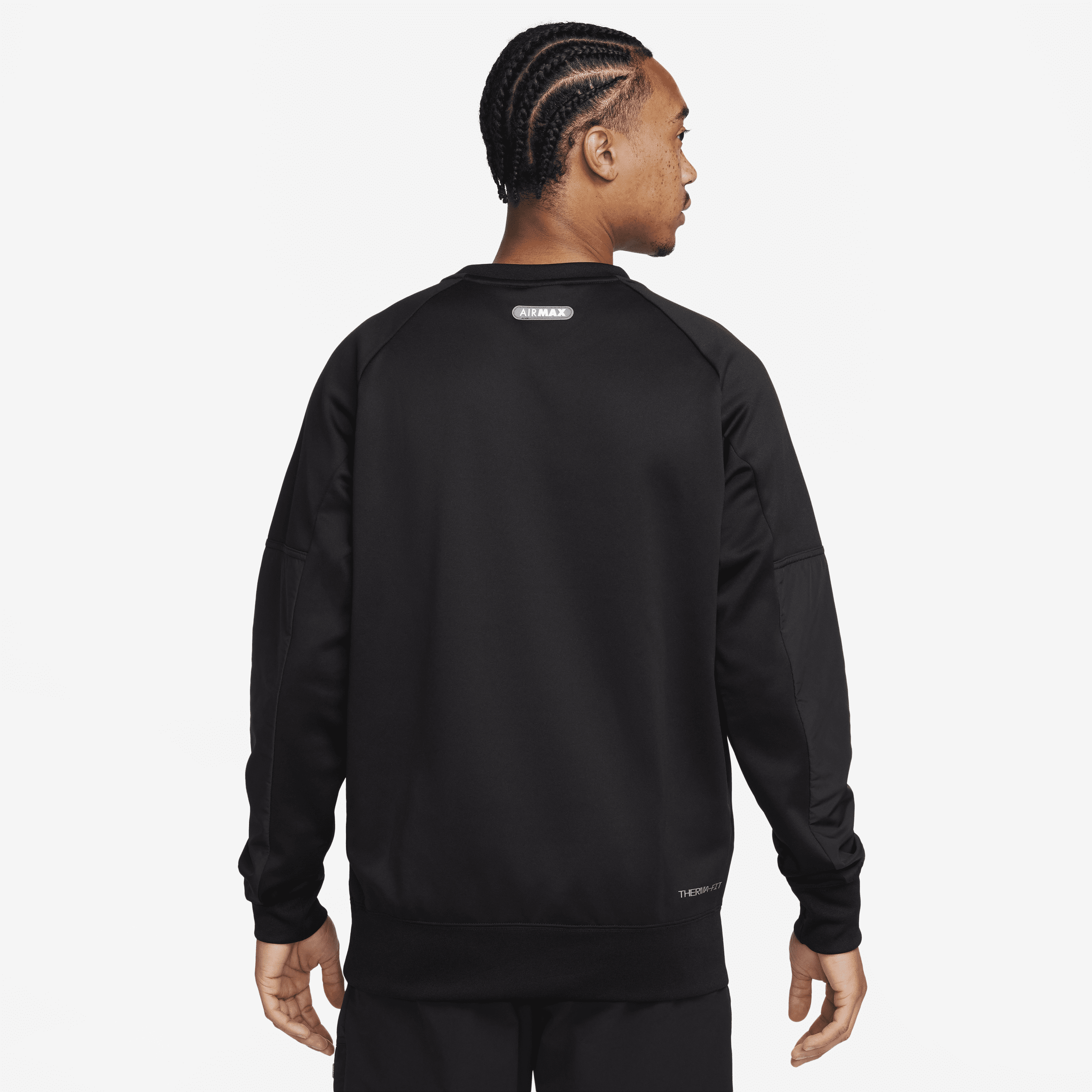 Nike Air Max sweatshirt met ronde hals voor heren Zwart