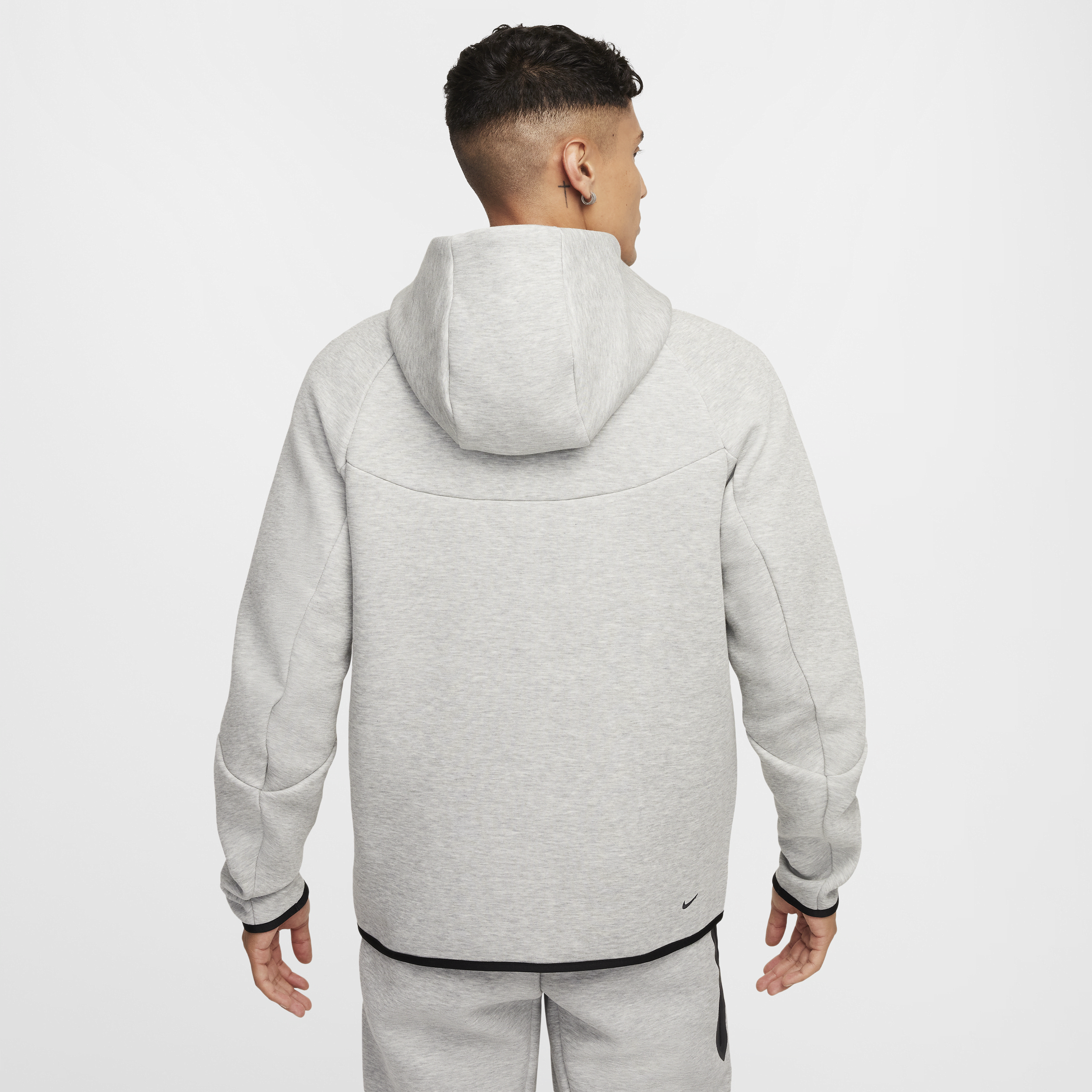 Sweat à capuche et zip Windrunner Nike Tech pour homme - Gris