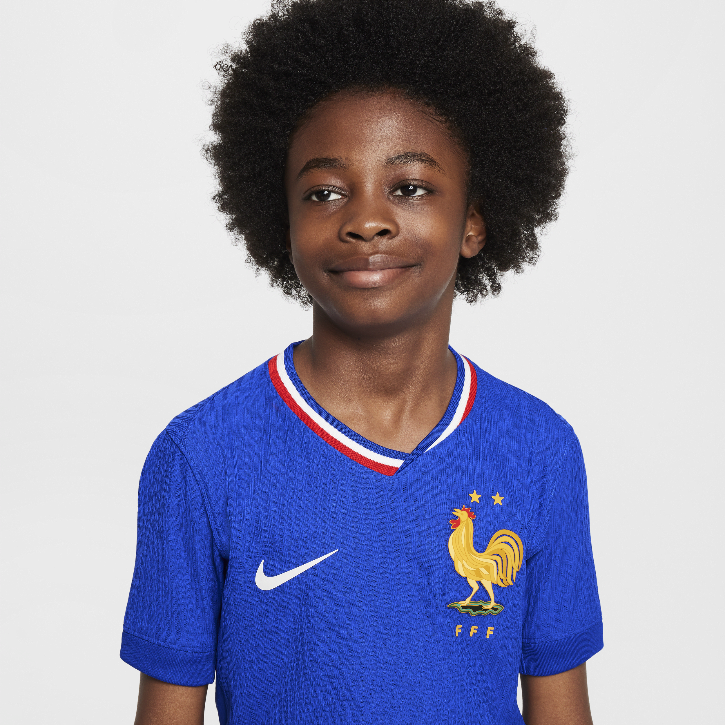 Nike FFF (herenelftal) 2024 25 Match Thuis Dri-FIT ADV authentiek voetbalshirt voor kids Blauw