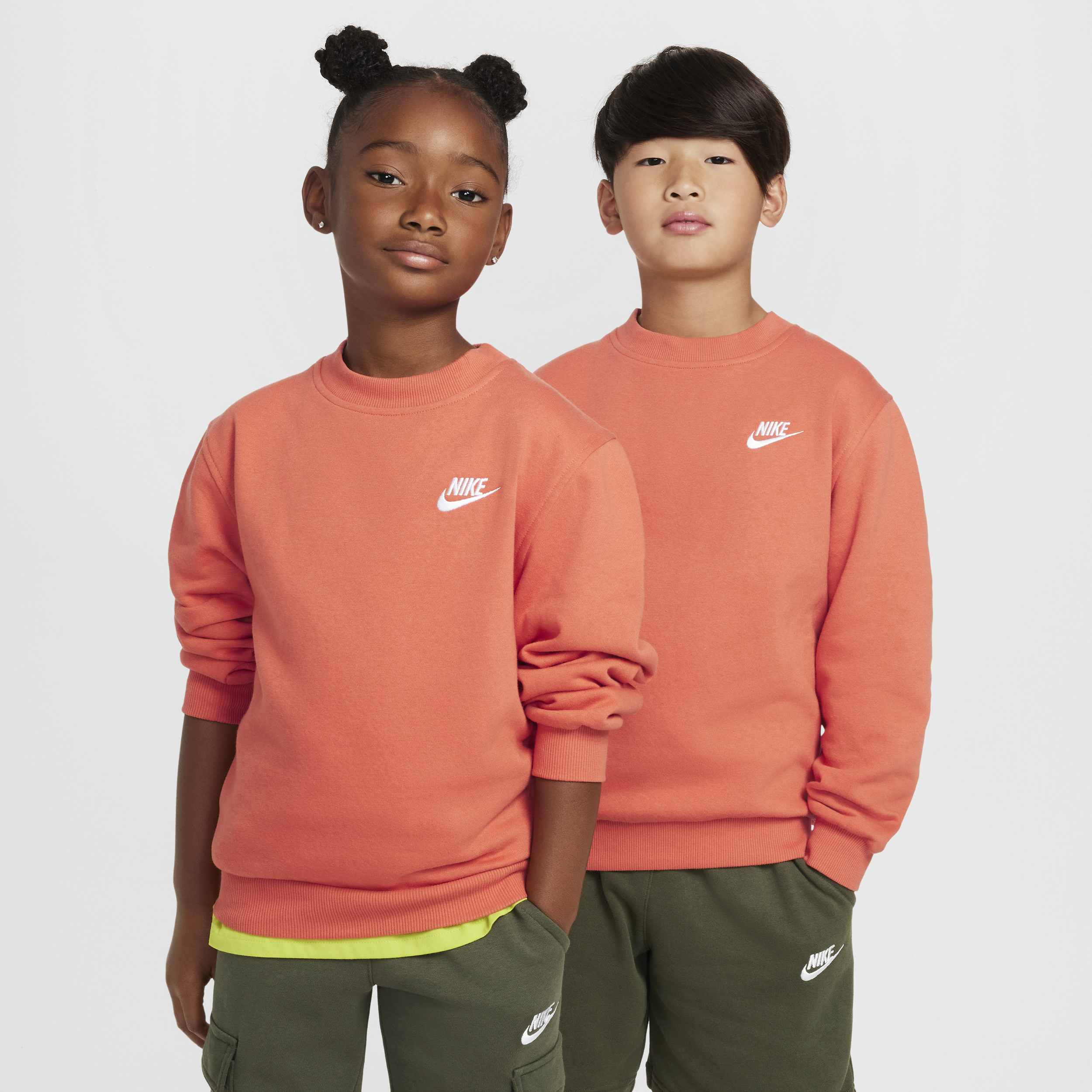 Sweat Nike Sportswear Club Fleece pour ado - Orange