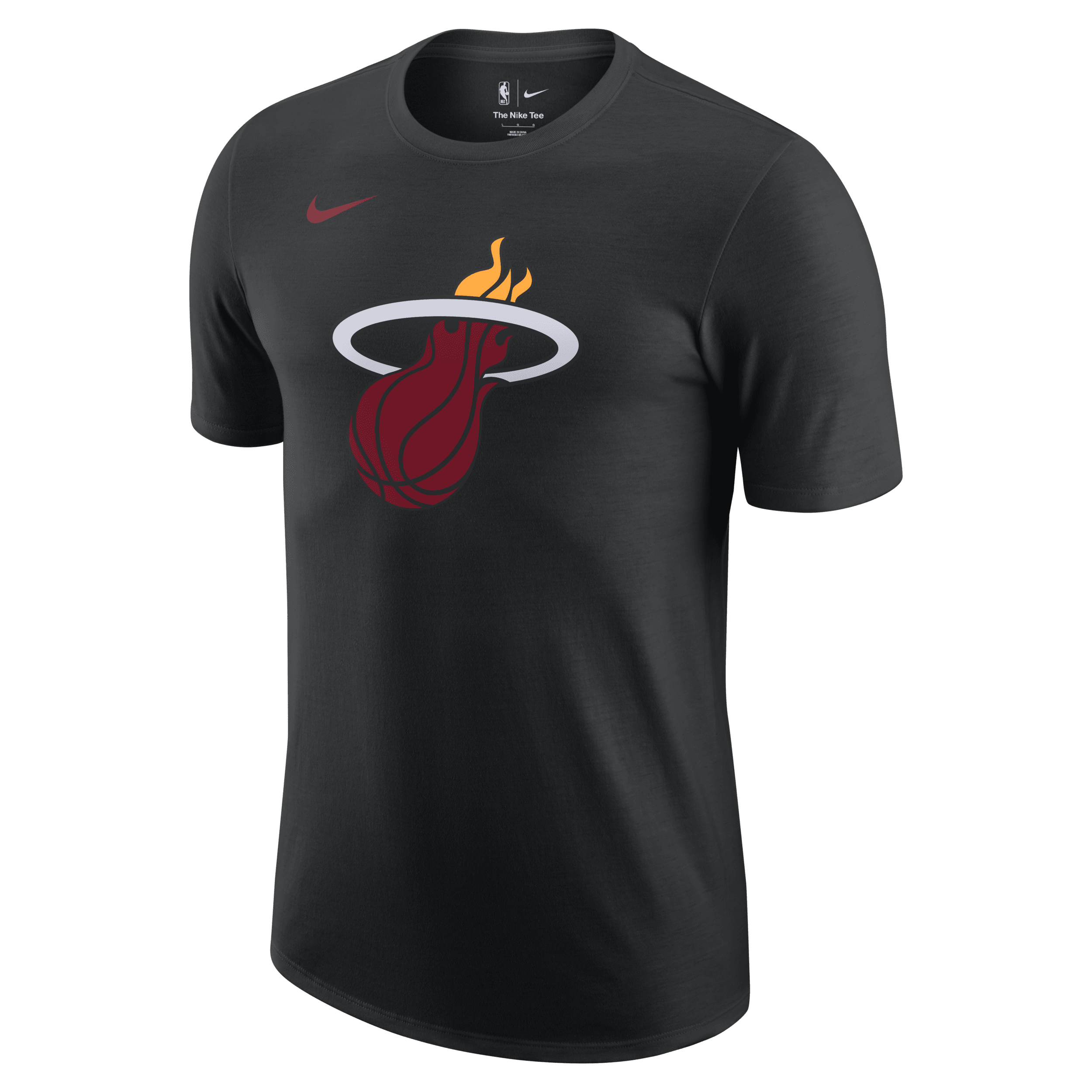 Miami Heat Essential Men's Nike NBA T-Shirt - Black - Cotton/Polyester