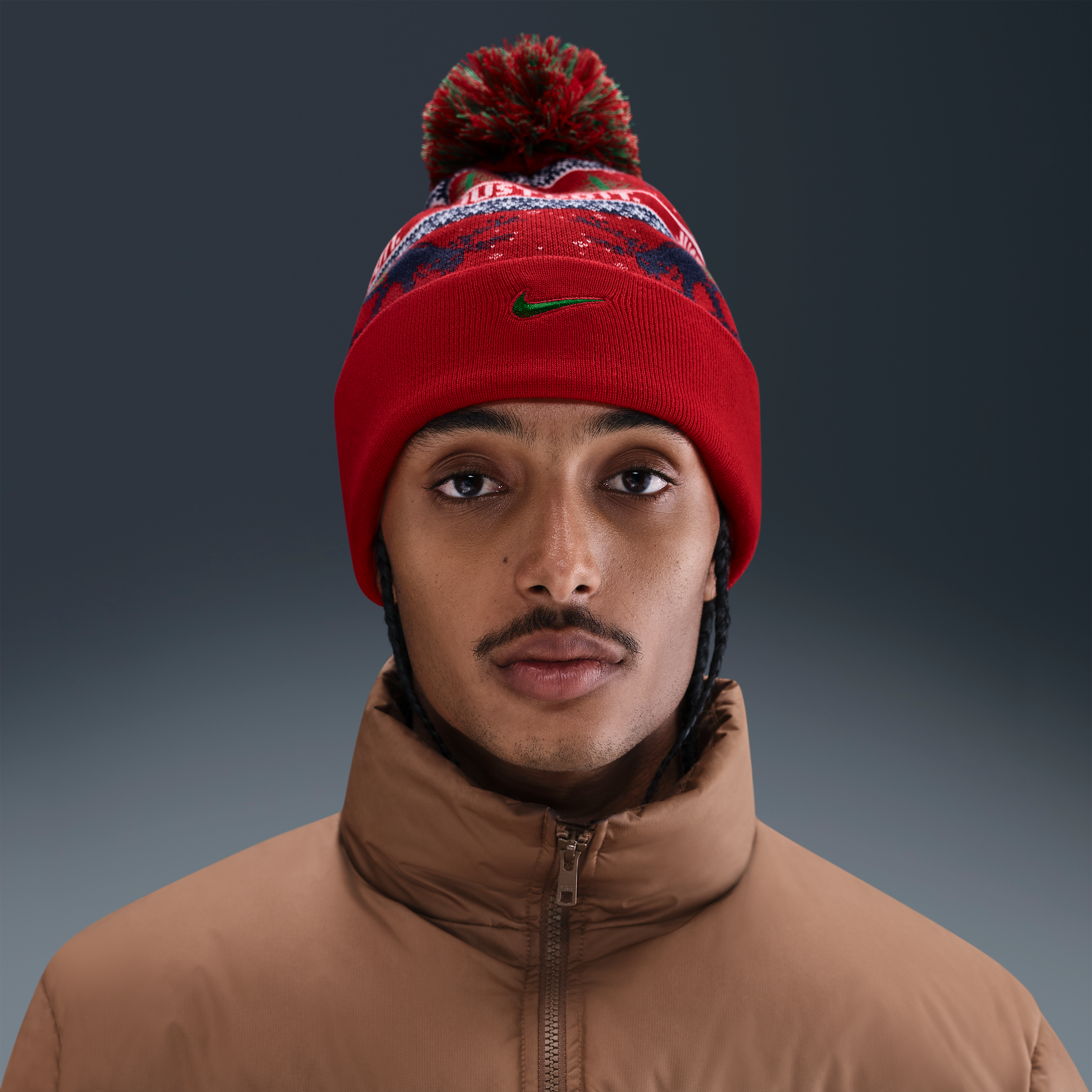 Nike Peak Winter Wonderland Beanie - Red - Polyester