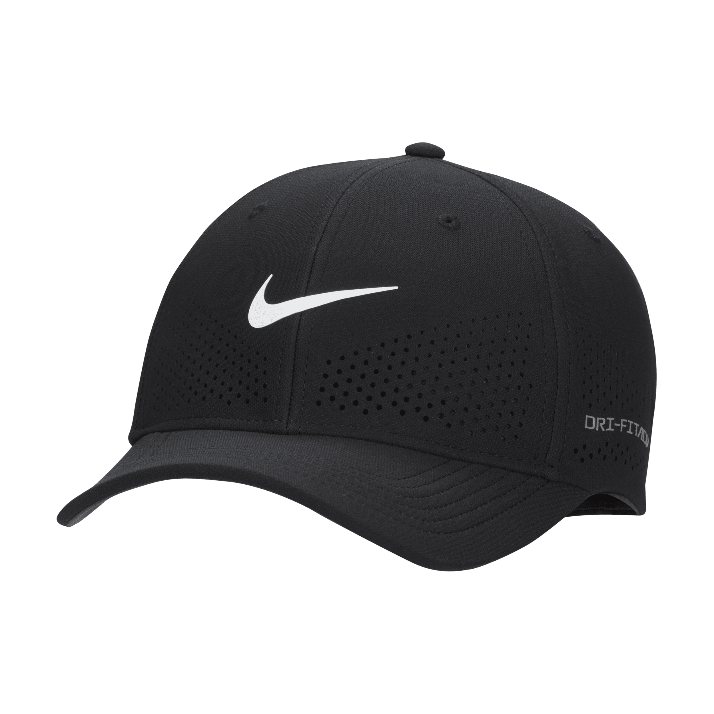 Nike Dri-FIT ADV Rise Structured SwooshFlex Cap - Black - Polyester