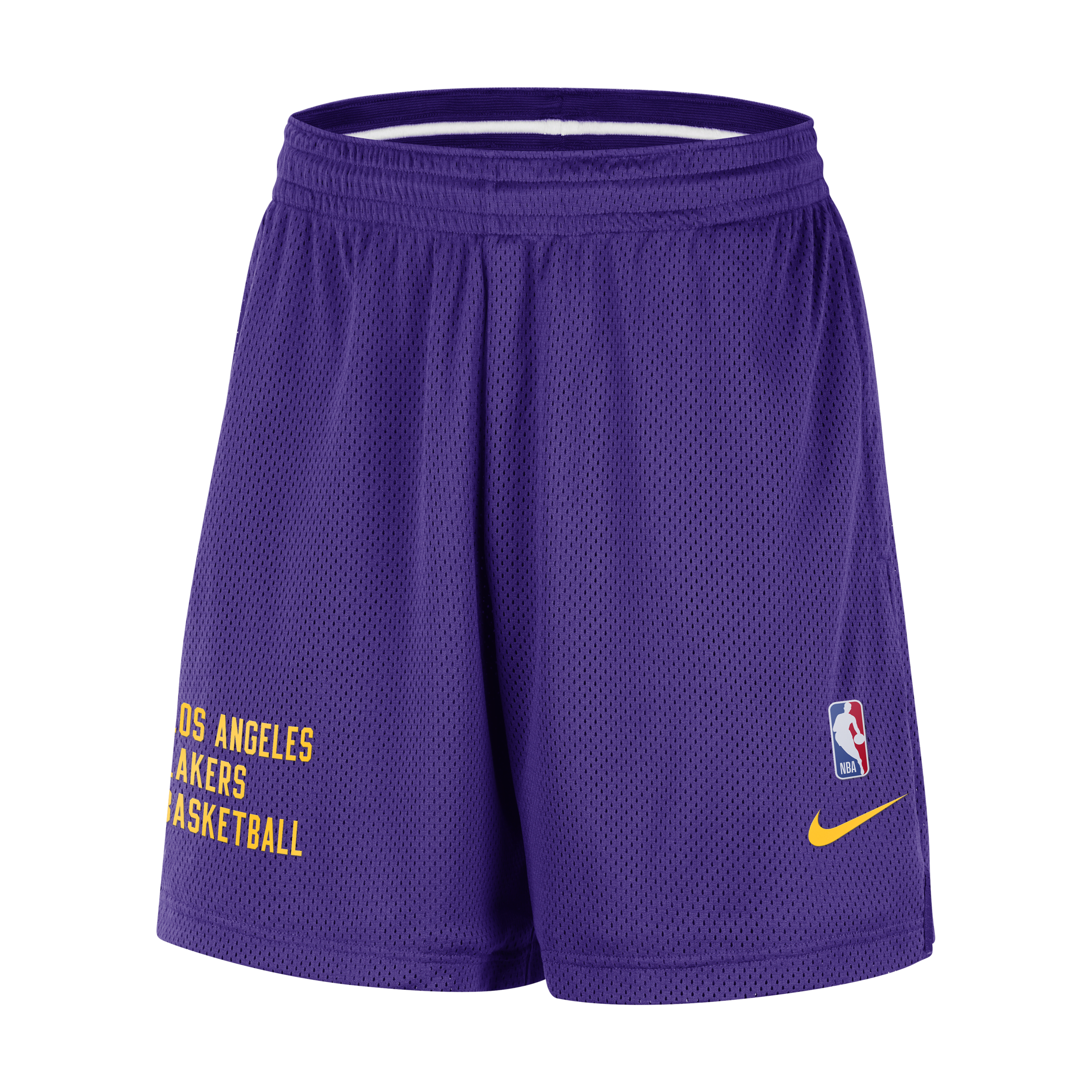 Nike Los Angeles Lakers NBA-herenshorts met mesh Paars