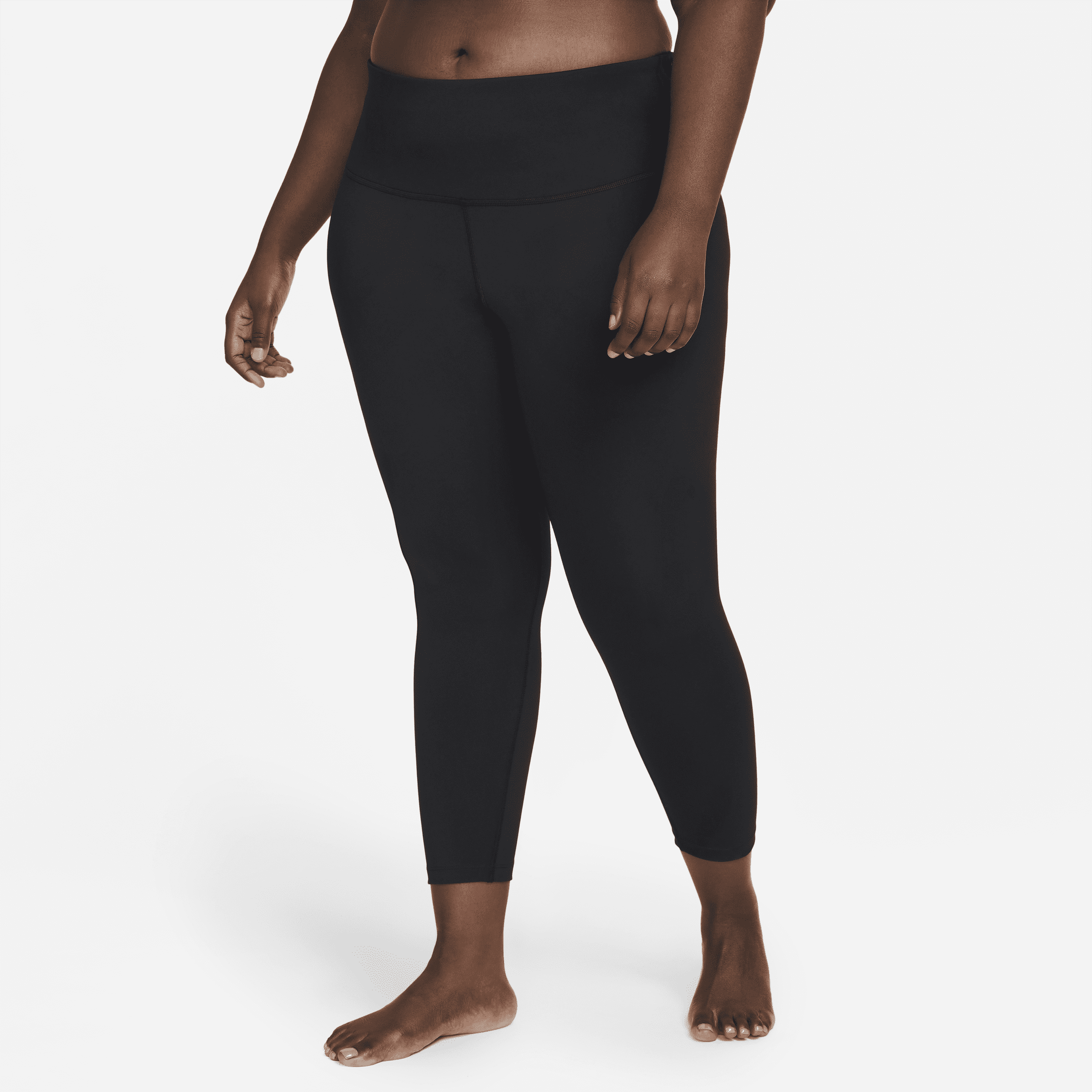 Image of Nike Yoga 7/8-legging met hoge taille voor dames (Plus Size) - Zwart