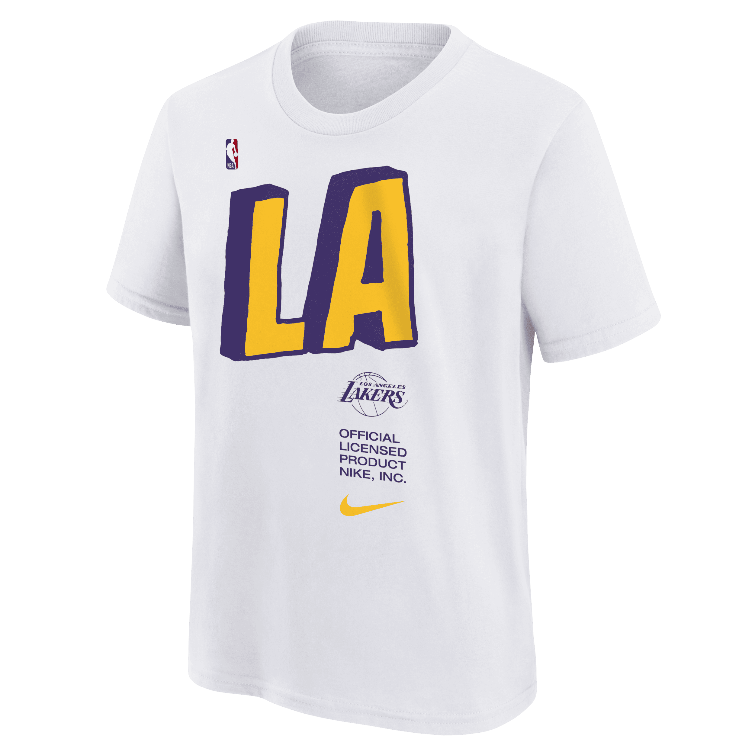 Nike Los Angeles Lakers NBA-shirt voor jongens Wit