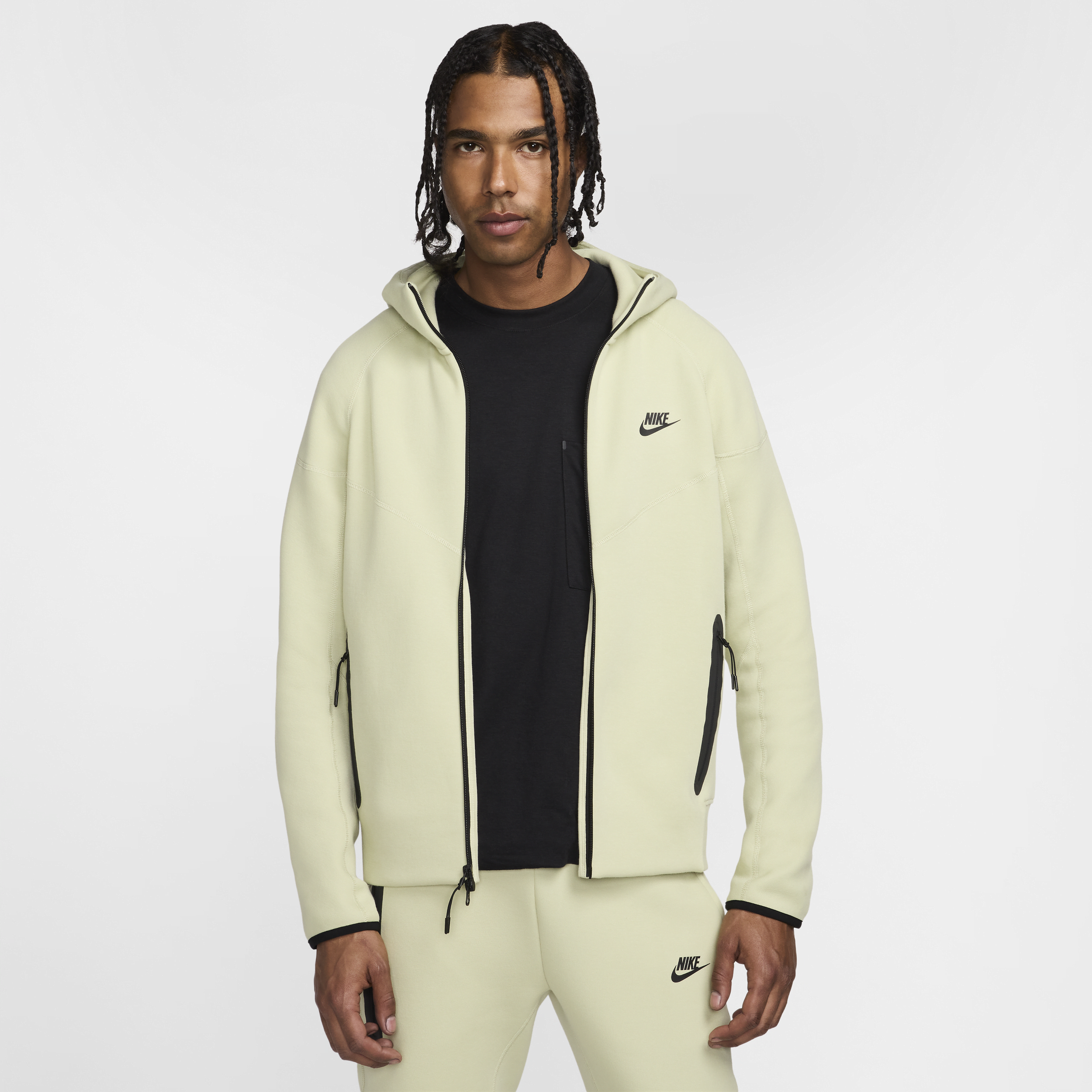 Nike Sportswear Tech Fleece Windrunner Hoodie met rits voor heren Groen