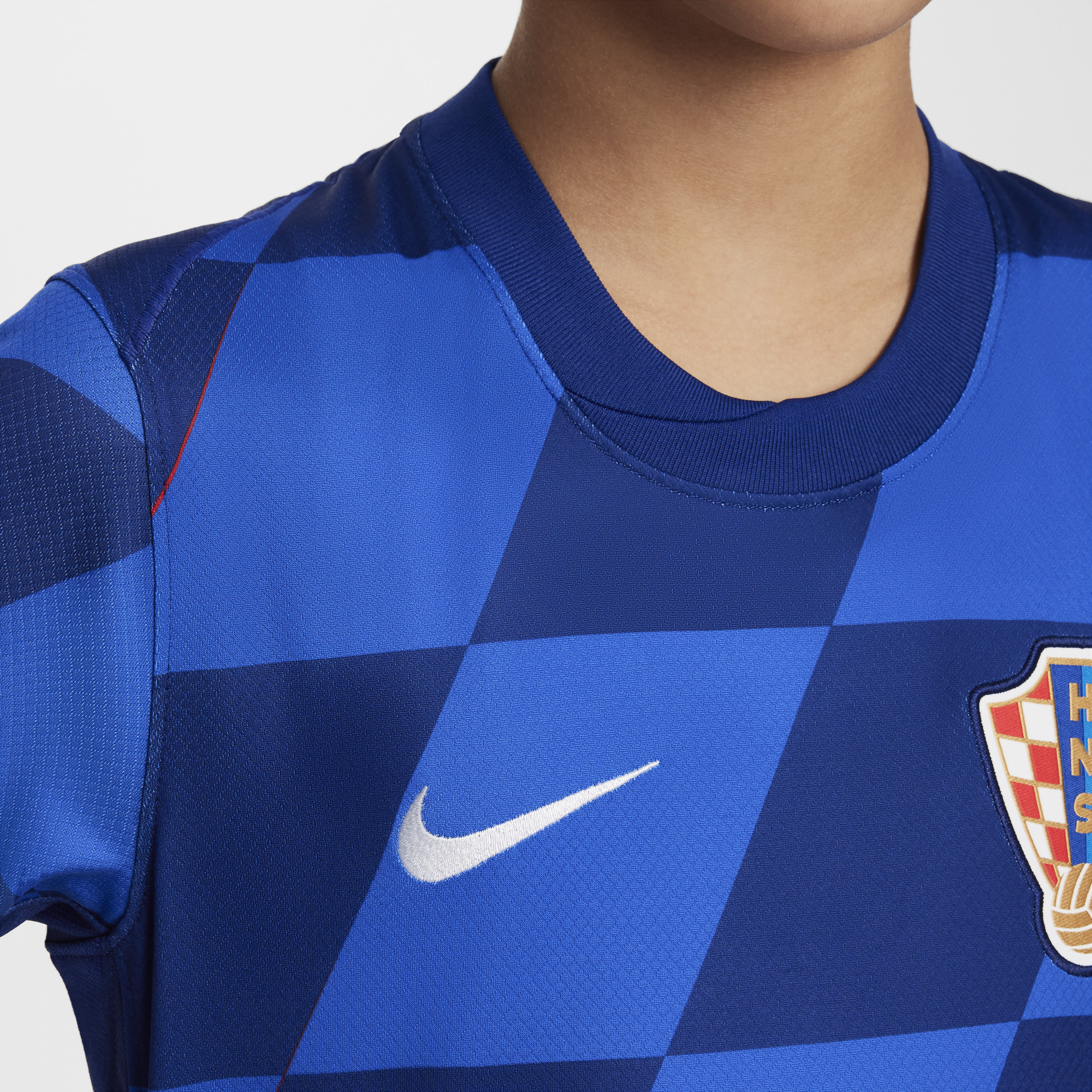 Nike Kroatië 2024 25 Stadium Uit Dri-FIT replica voetbalshirt voor kids Blauw