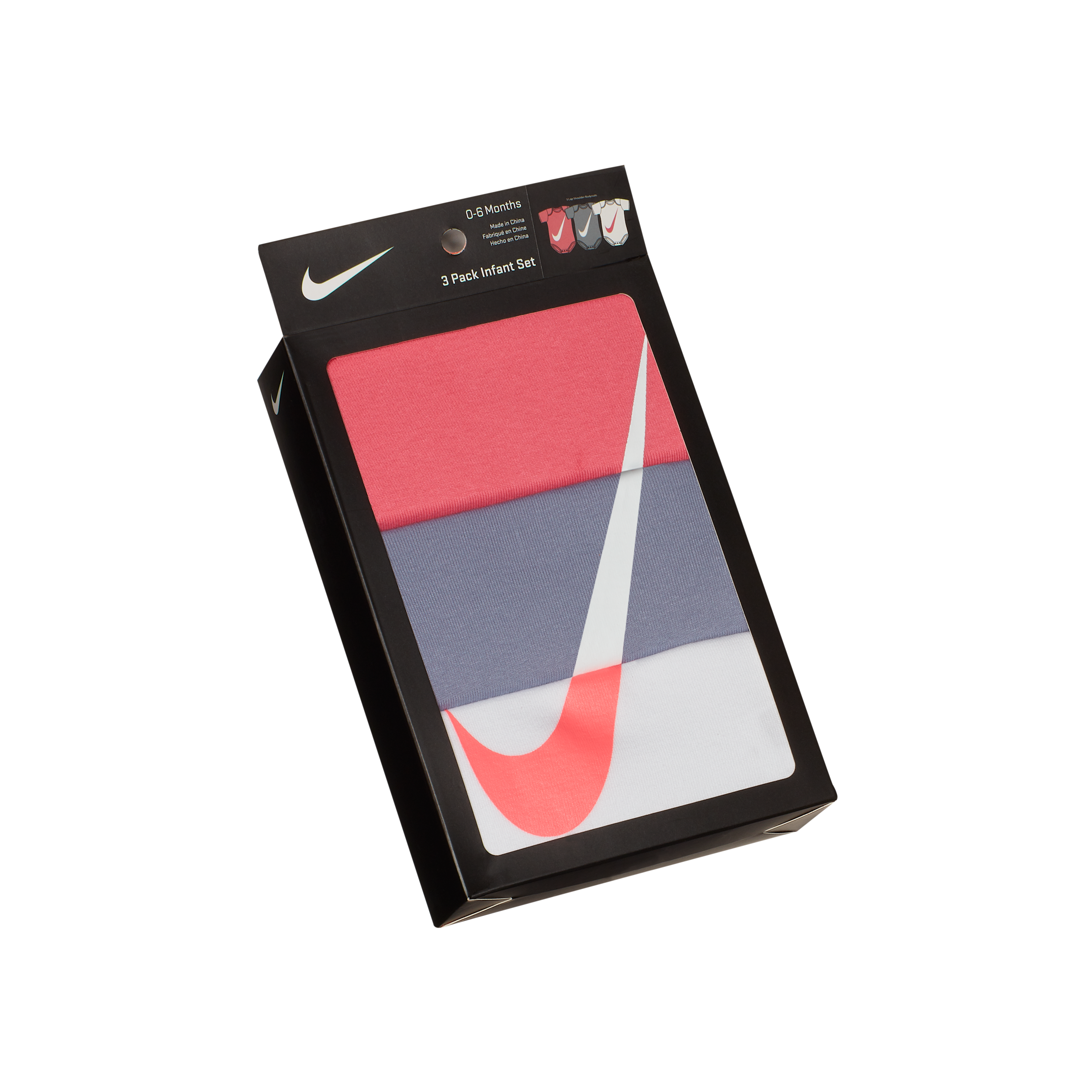 Thumbnail - Nike Bodysuit-Set für Babys (0–6 M) (3er-Pack) - Pink