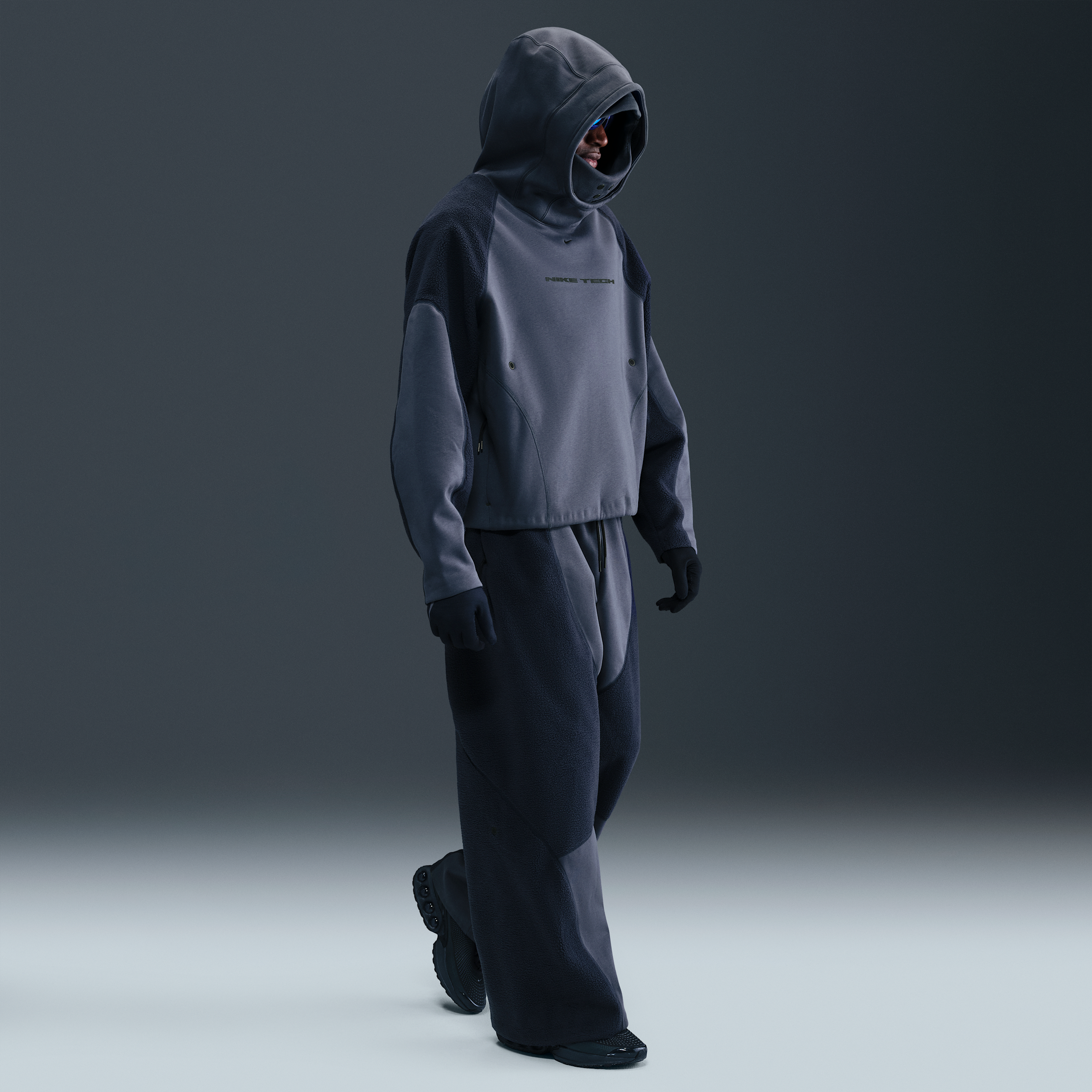 Thumbnail - Nike Tech Boreas Herren-Strickhose mit offenem Saum - Blau