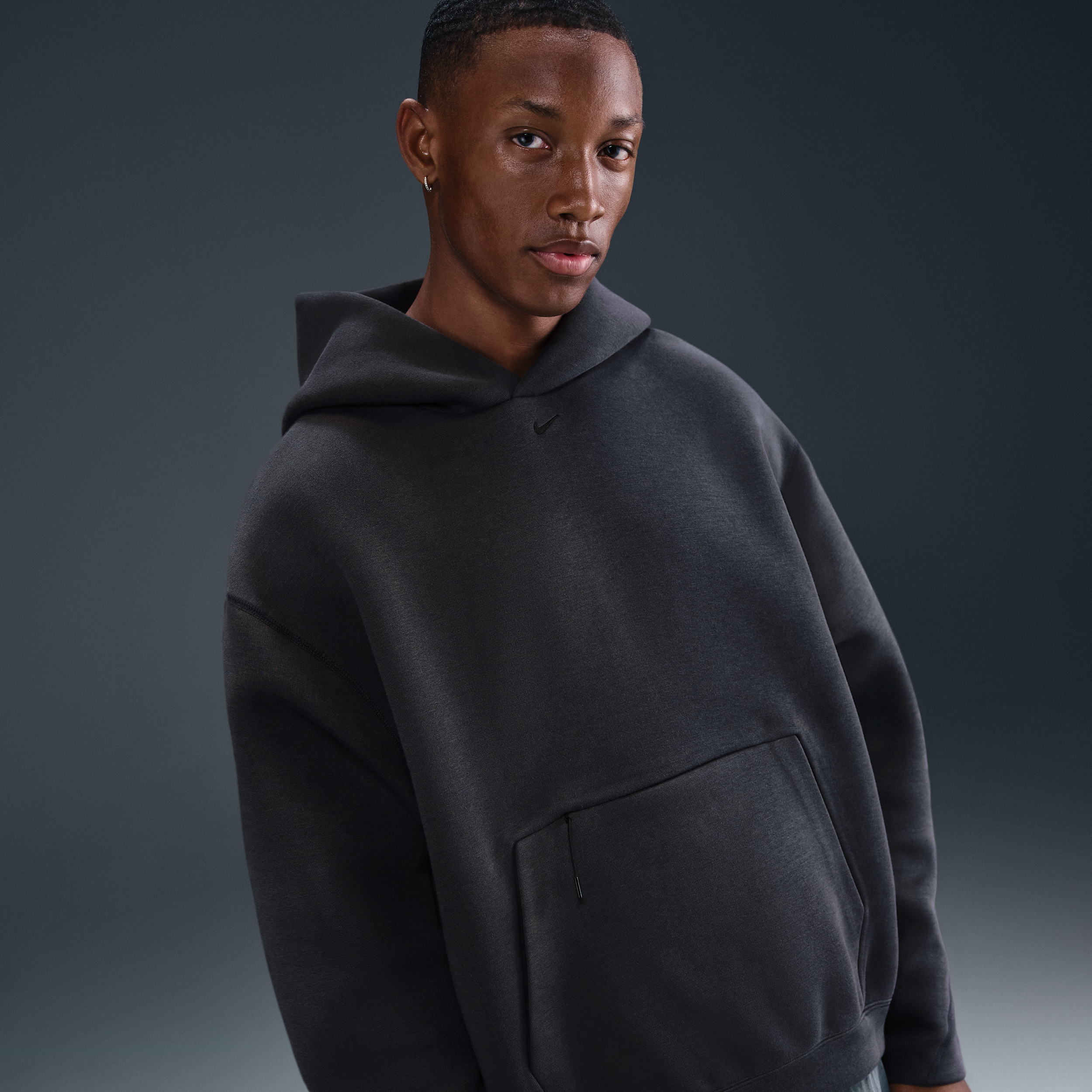Thumbnail - Nike Tech Oversize-Fleece-Hoodie (Herren) - Grau