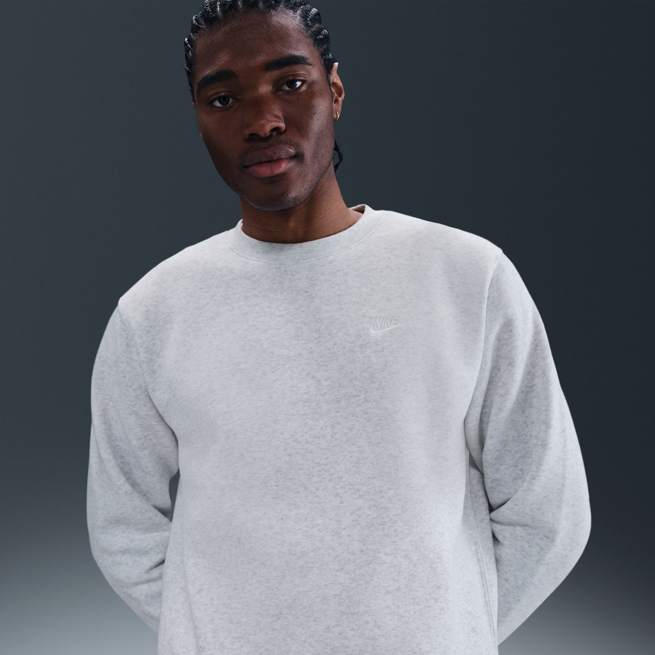 Nike Club Men's Fleece Crew - Brown - Fleece > Club Fleece