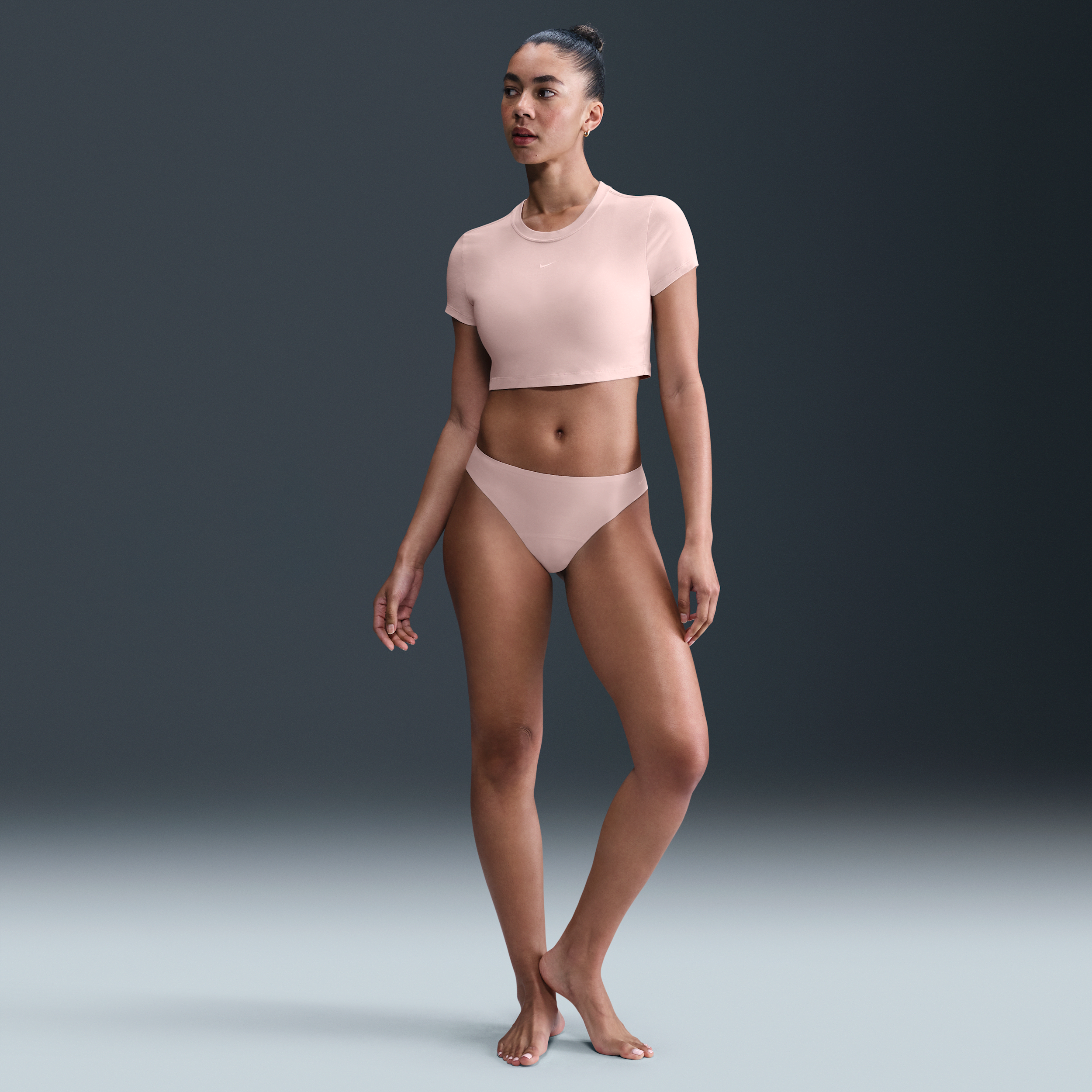Nike Leak Protection: Period Women's Thong Underwear - Brown - Polyester