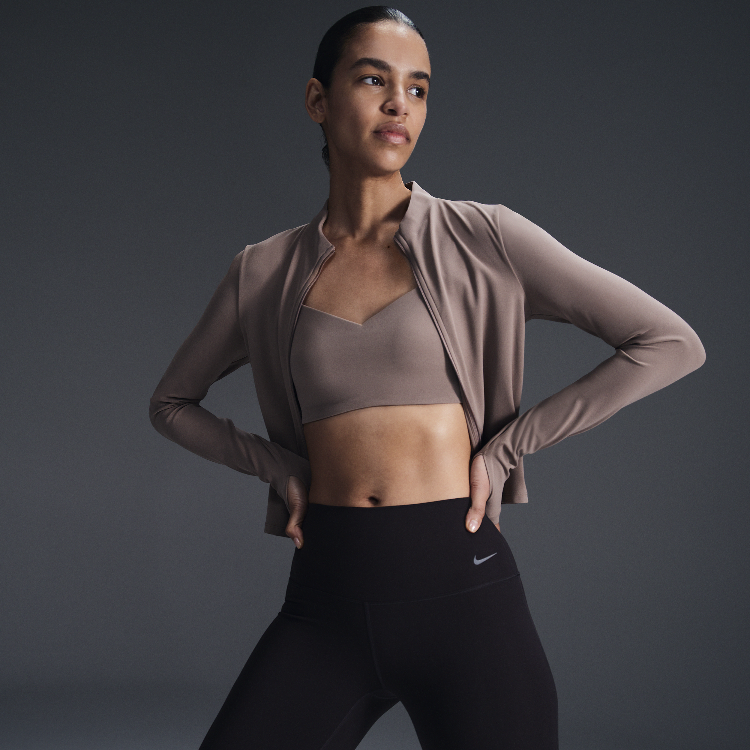 Legging évasé taille haute Nike Zenvy pour femme - Noir