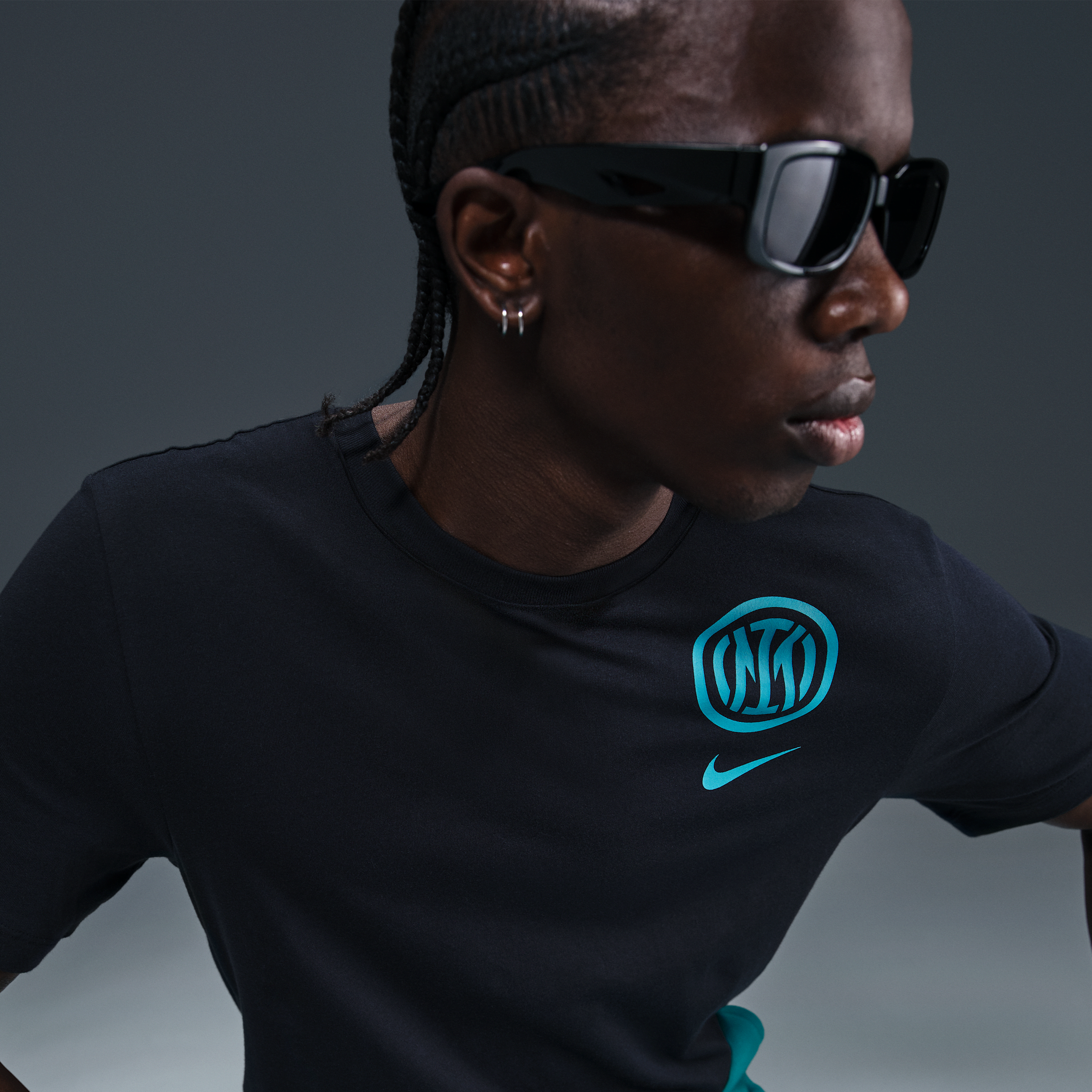 Thumbnail - Inter Mailand Nike Fußball-T-Shirt (Herren) - Schwarz
