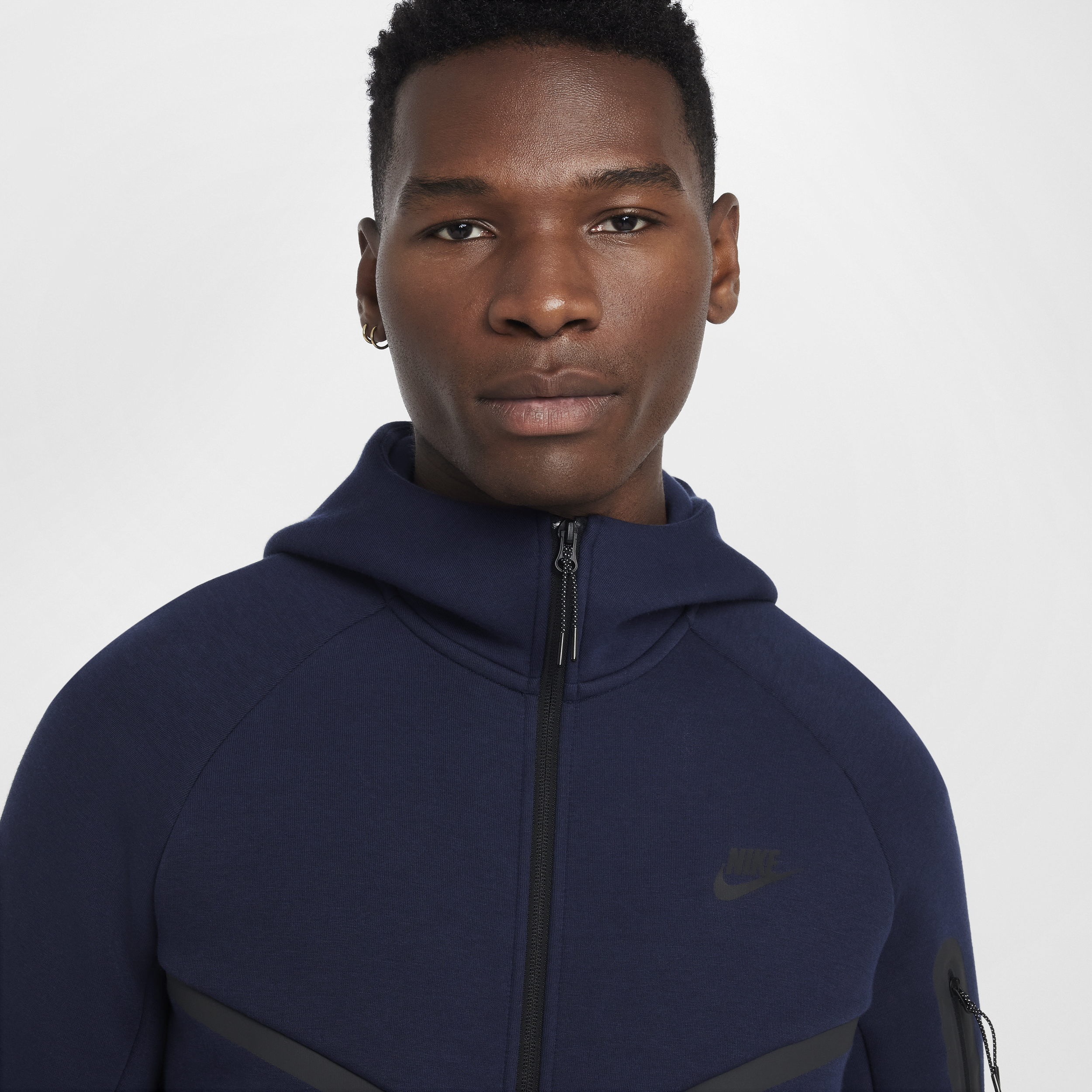 Sweat à capuche et zip Windrunner Nike Tech pour homme - Bleu