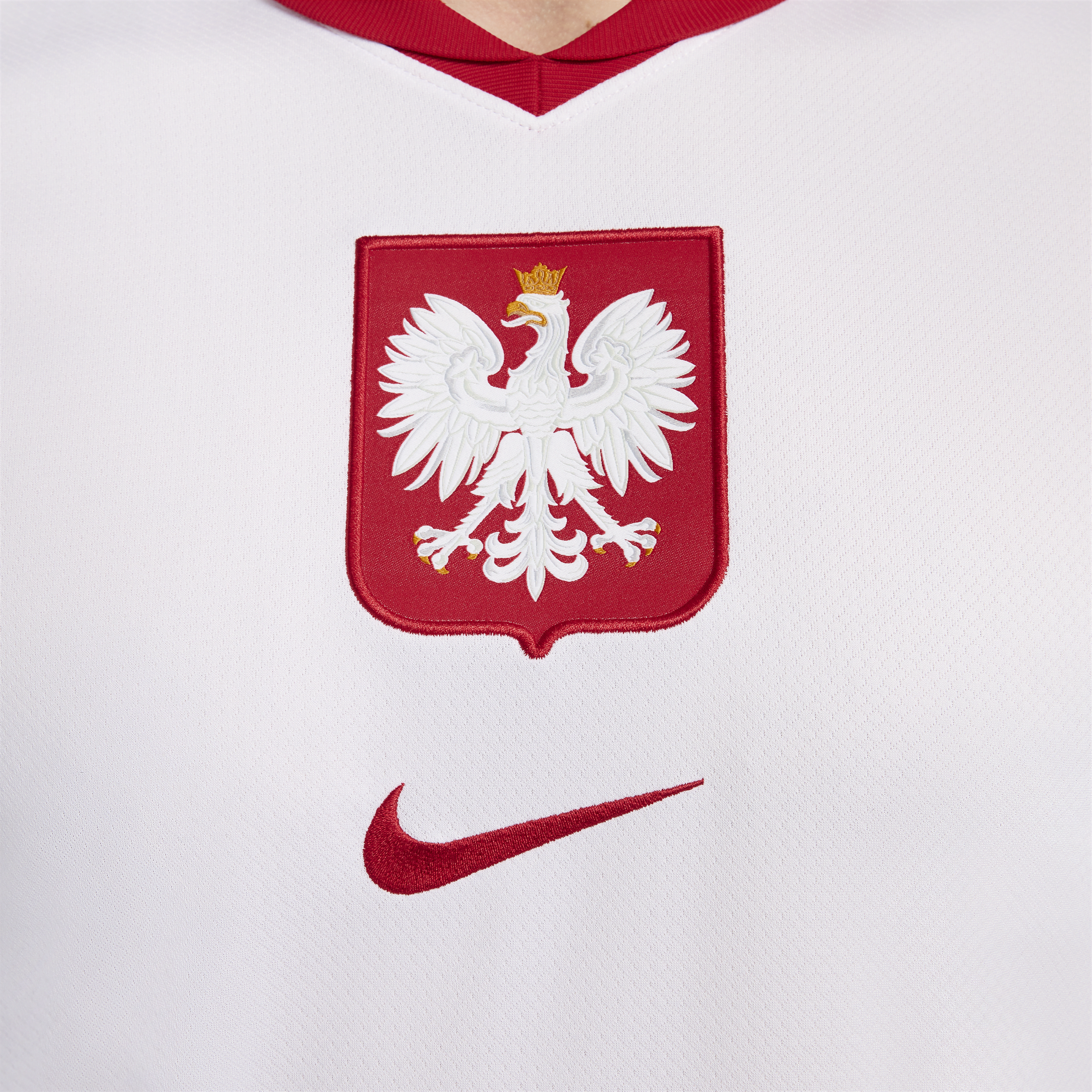 Maillot de foot replica Nike Dri-FIT Pologne 2024/25 Stadium Domicile pour homme - Blanc