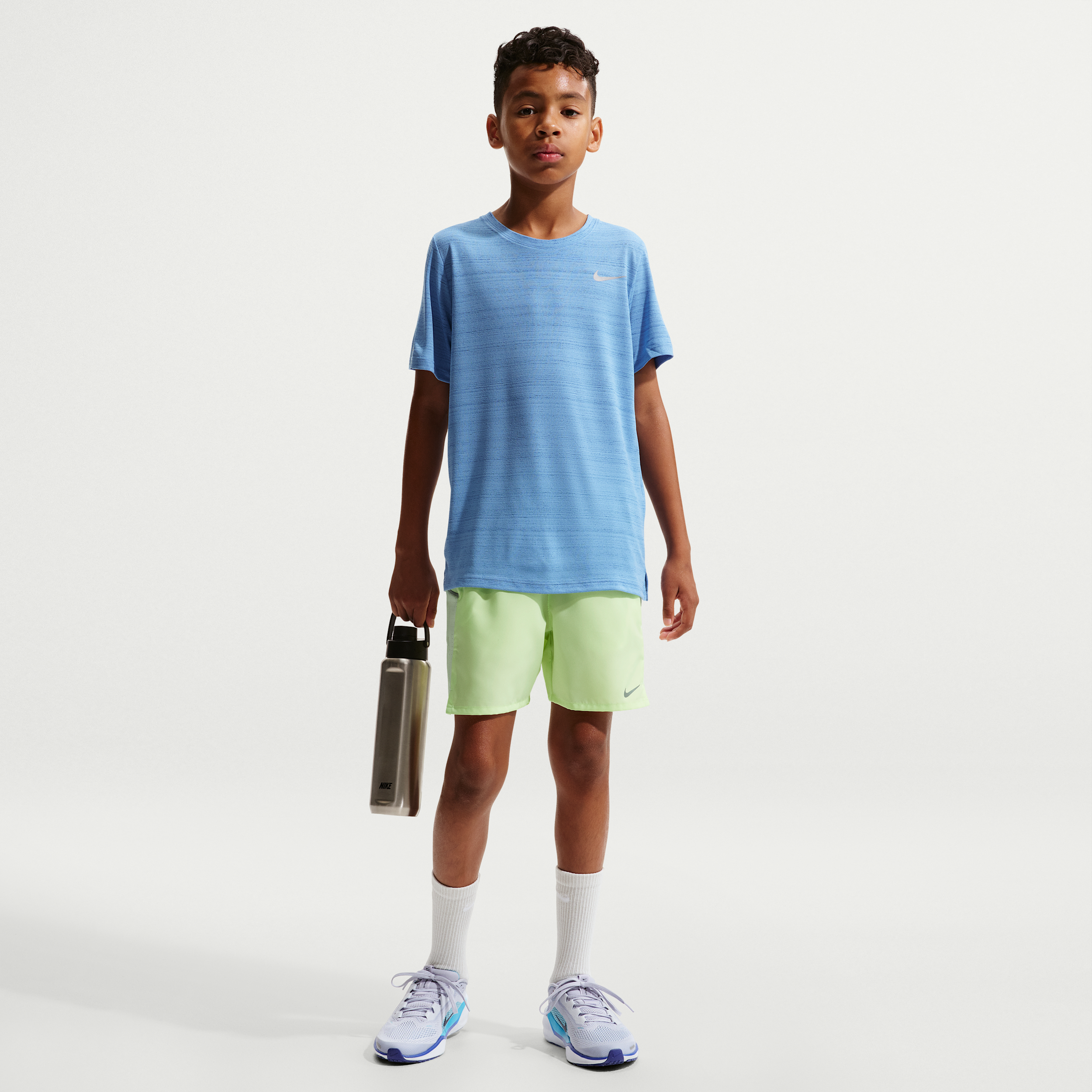 Nike Miler Older Kids Dri-FIT Training Shorts - Green