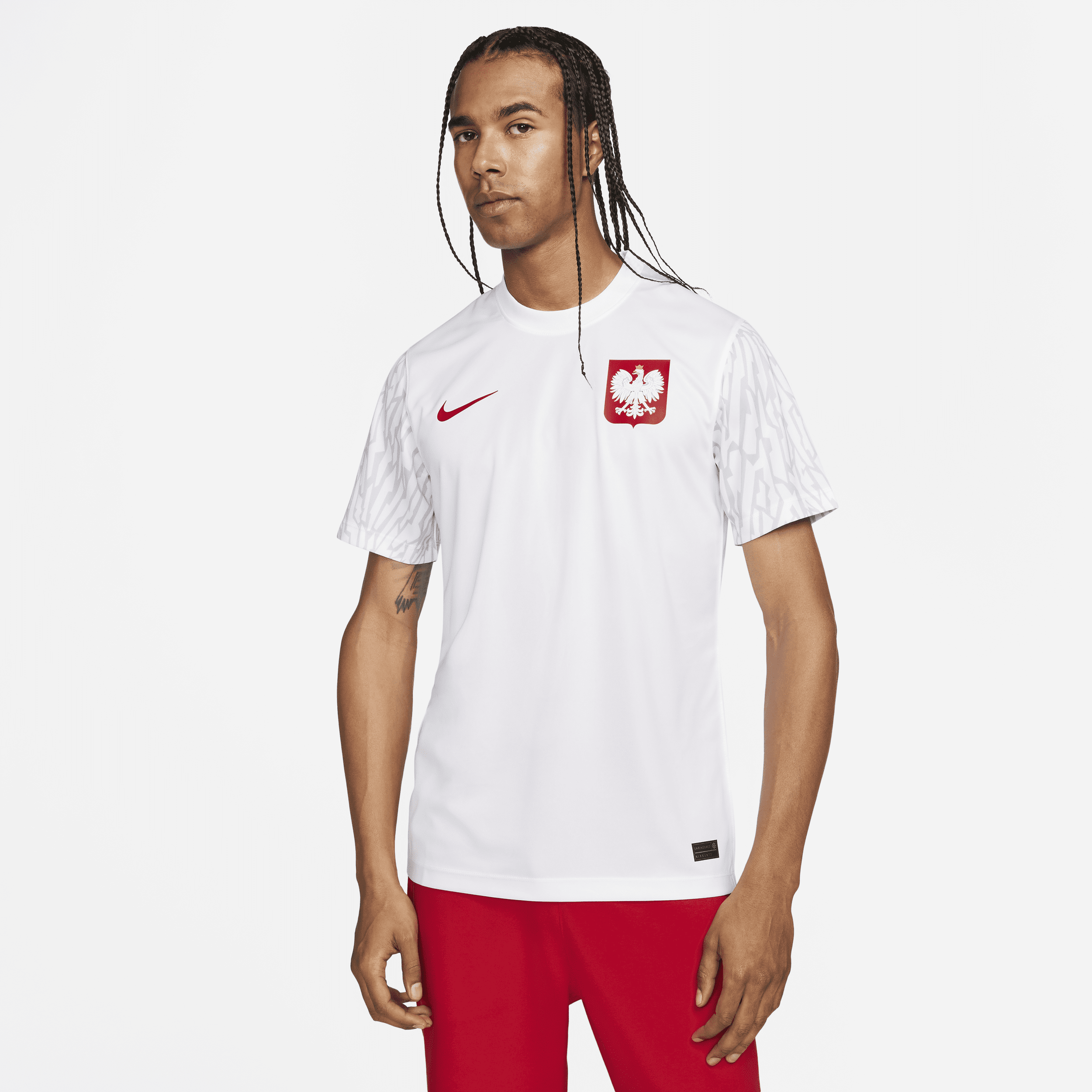 Męska koszulka piłkarska z krótkim rękawem Nike Dri-FIT Polska 2022/23 (wersja domowa) - Biel