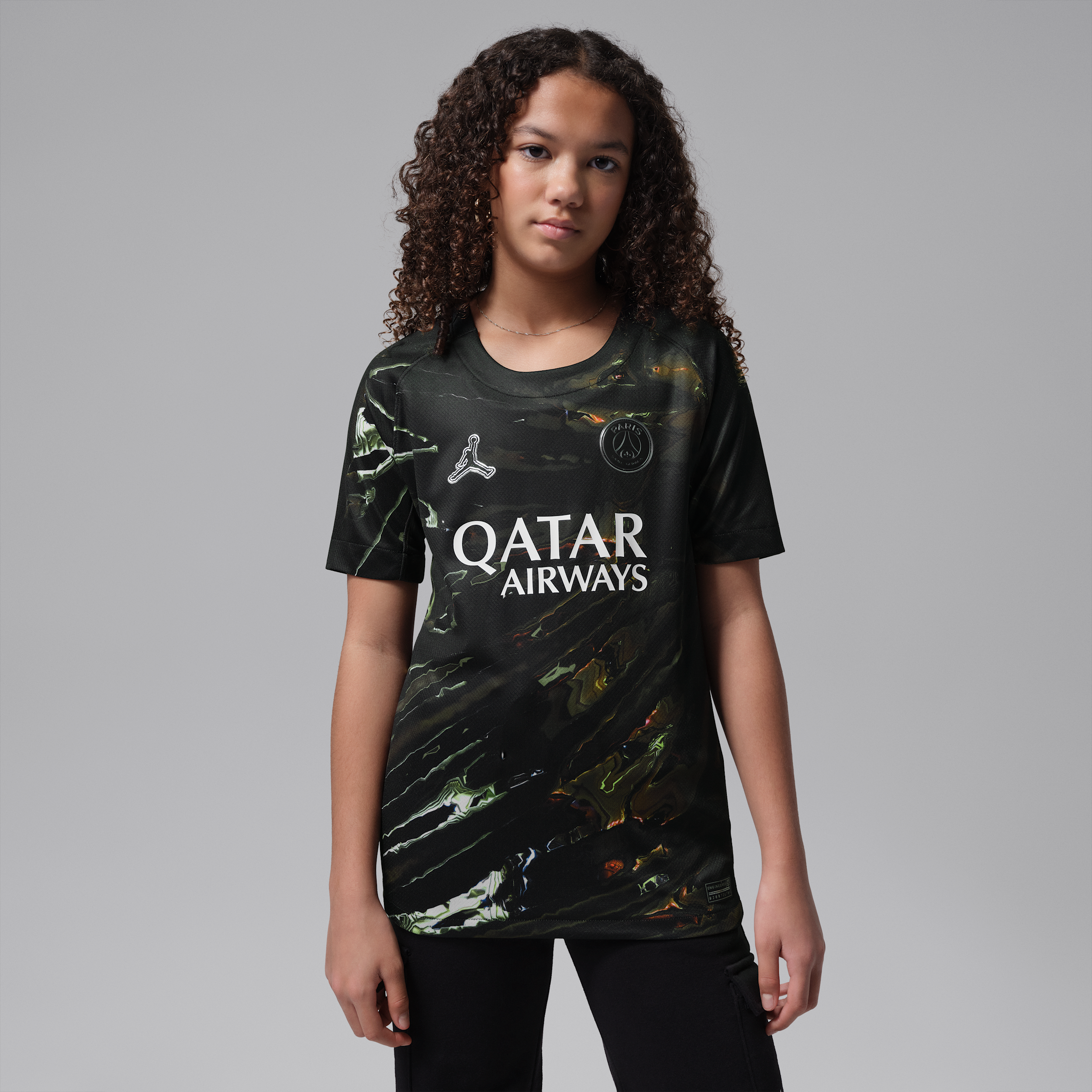 Maglia da calcio replica Jordan Dri-FIT Paris Saint-Germain 2026 Stadium Night Edition – Ragazzo/a - Nero