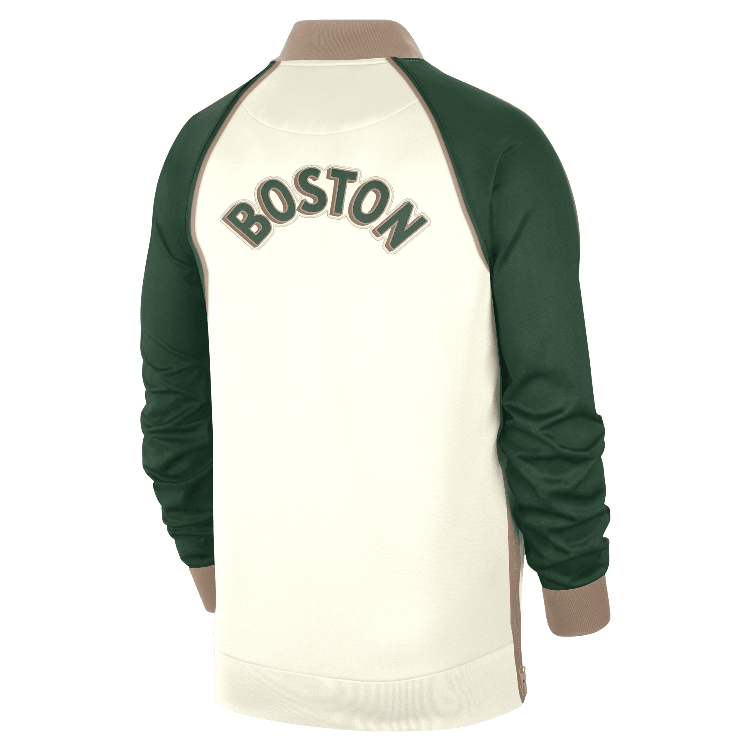 Nike Boston Celtics Showtime City Edition Dri-FIT herenjack met lange mouwen en rits over de hele lengte Wit