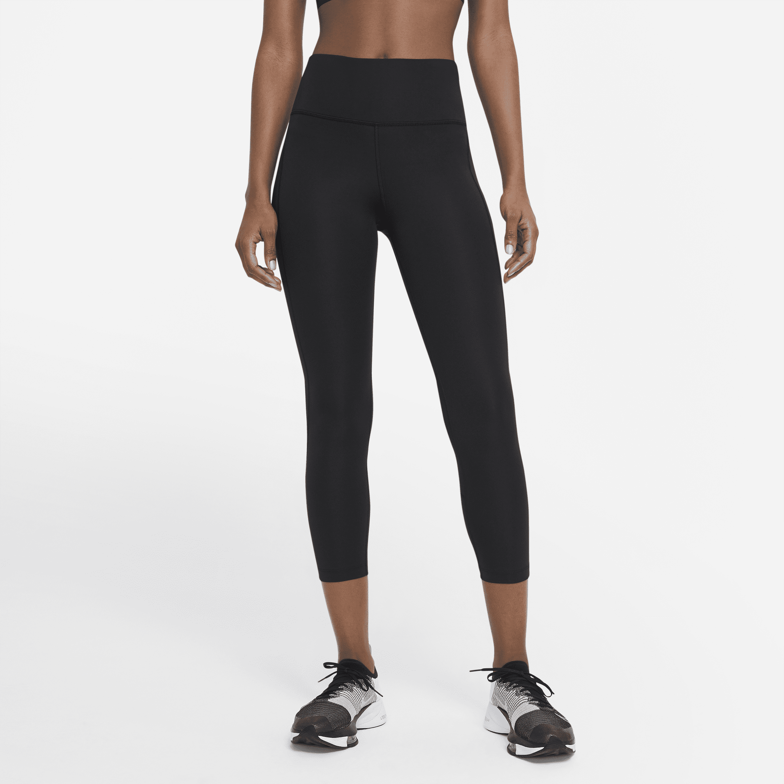 Thumbnail - Nike Fast 3/4-Lauf-Leggings mit mittelhohem Bund für Damen - Schwarz