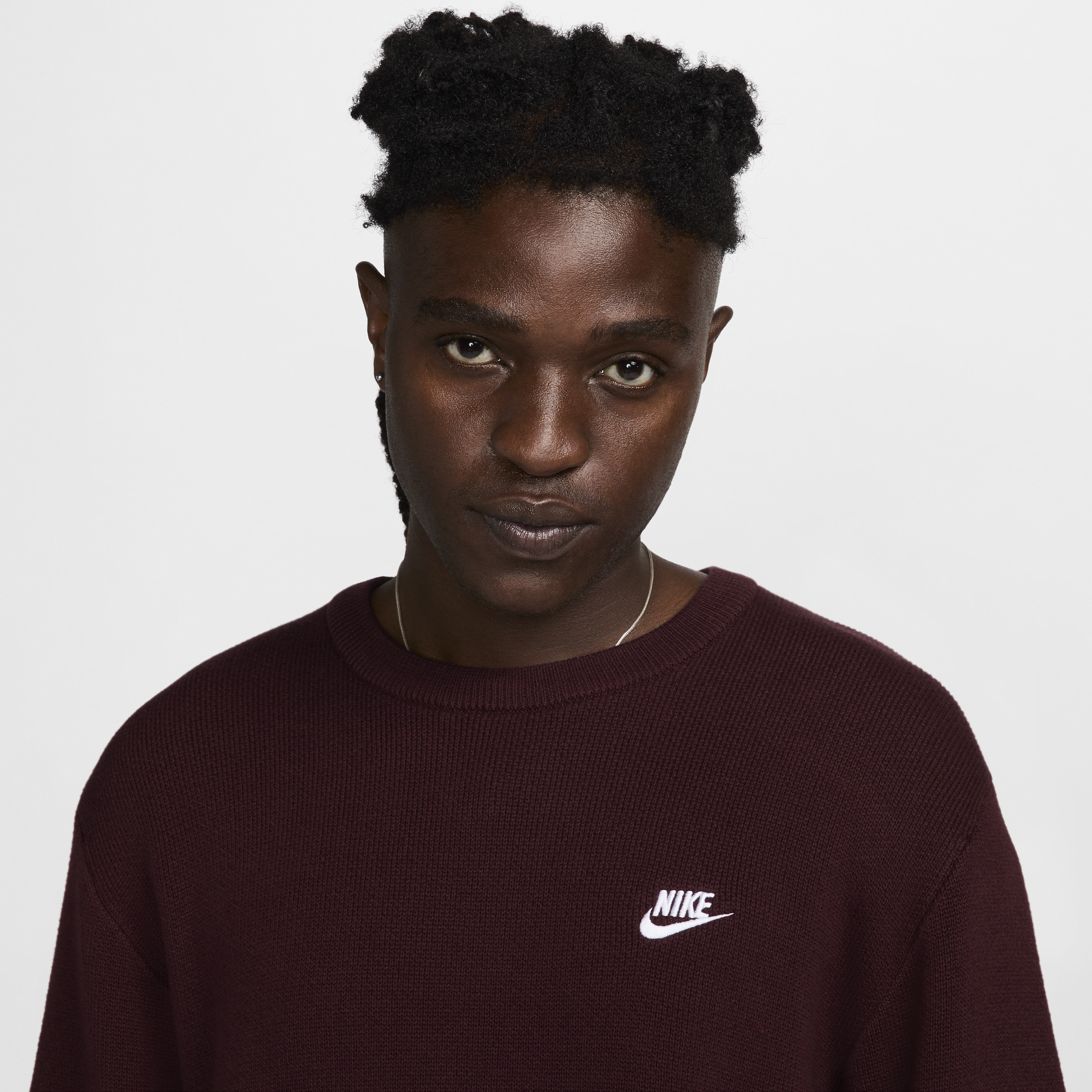 Pull à col ras-du-cou Nike Club pour homme - Rouge