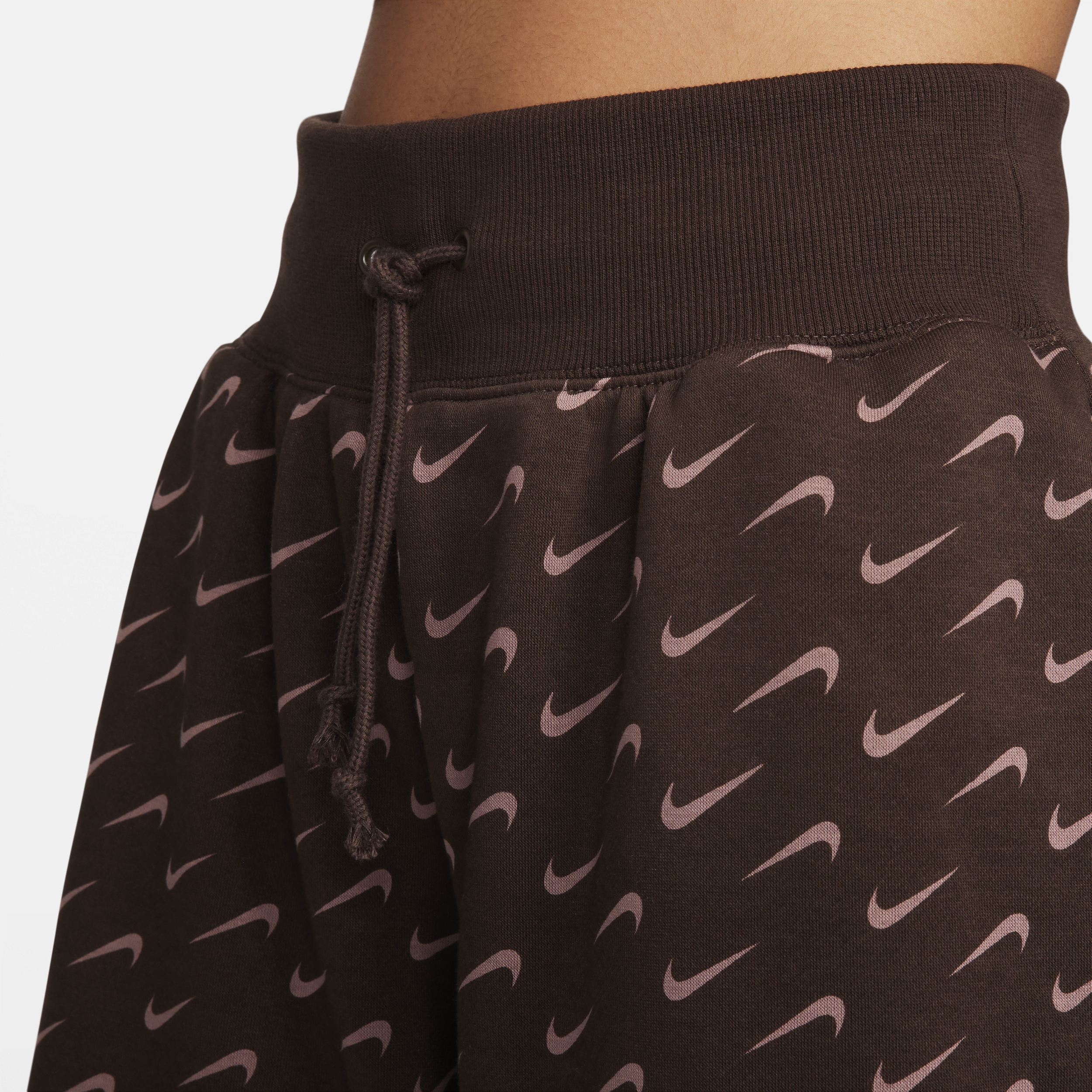 Nike Sportswear Phoenix Fleece oversized joggingbroek met print voor dames Bruin