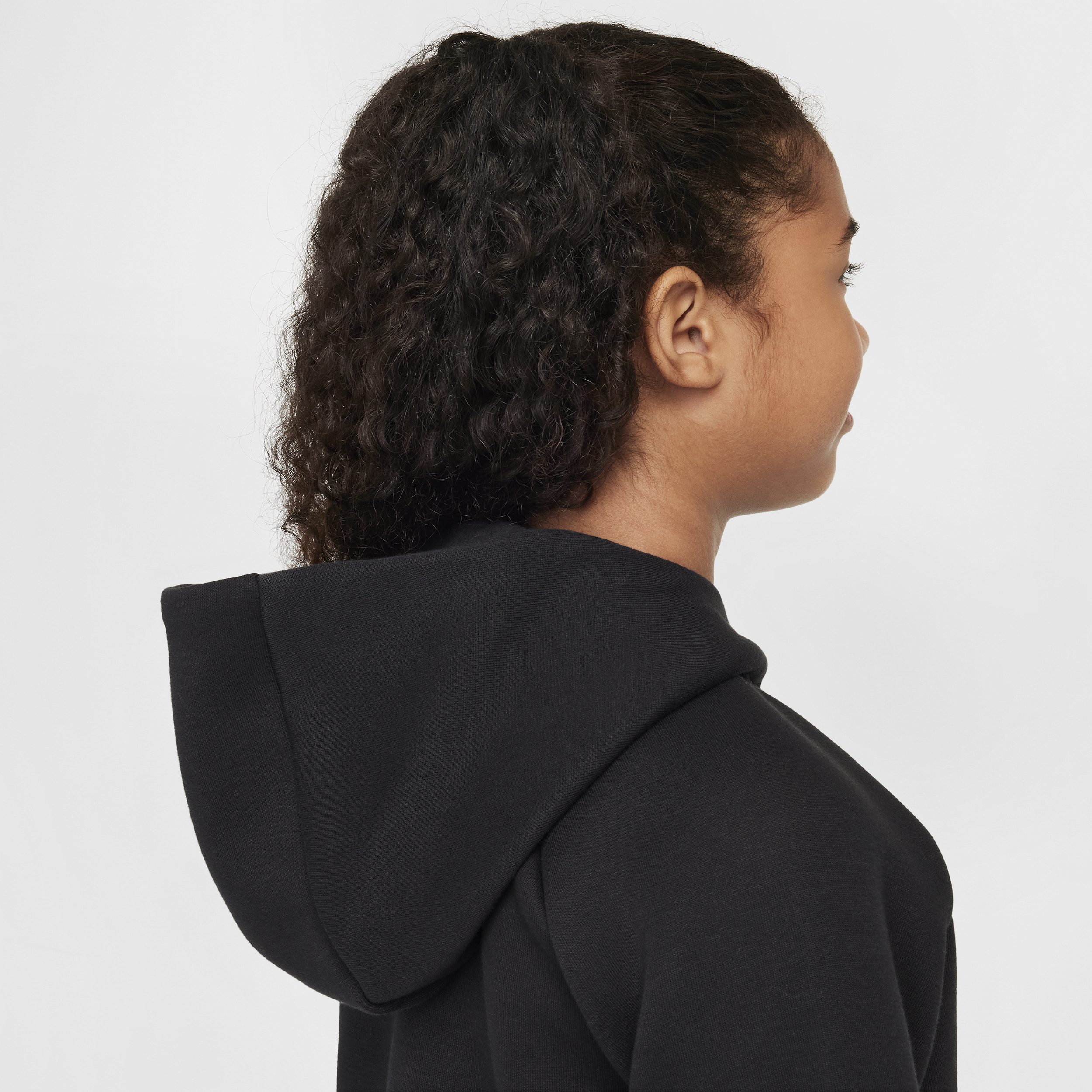 Sweat à capuche et zip Nike Sportswear Tech Fleece pour ado (fille) - Noir