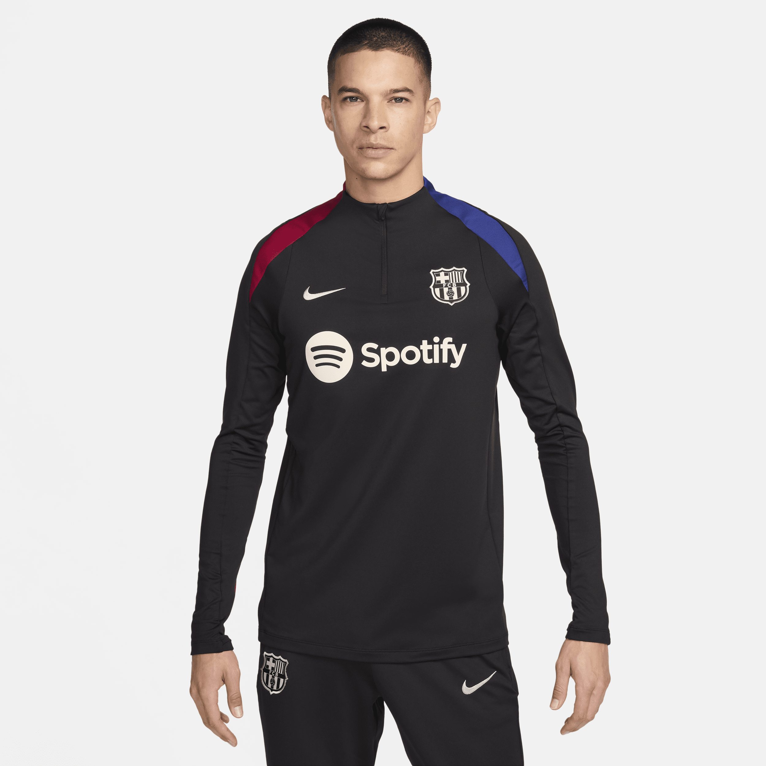 Haut d'entraînement de football Nike Dri-FIT FC Barcelona Strike pour Homme - Noir