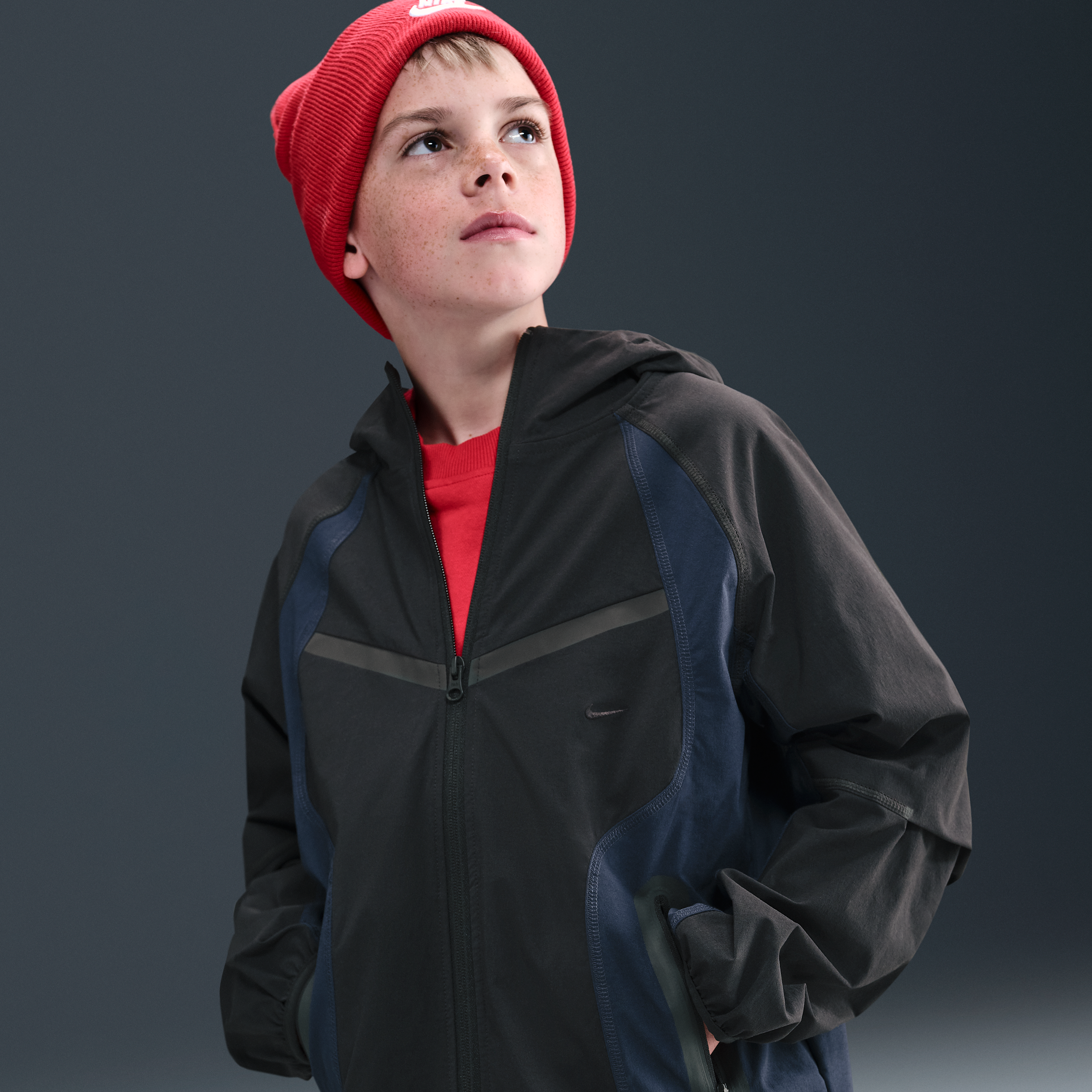 Thumbnail - Nike Tech Webjacke (ältere Kinder, Jungen) - Schwarz