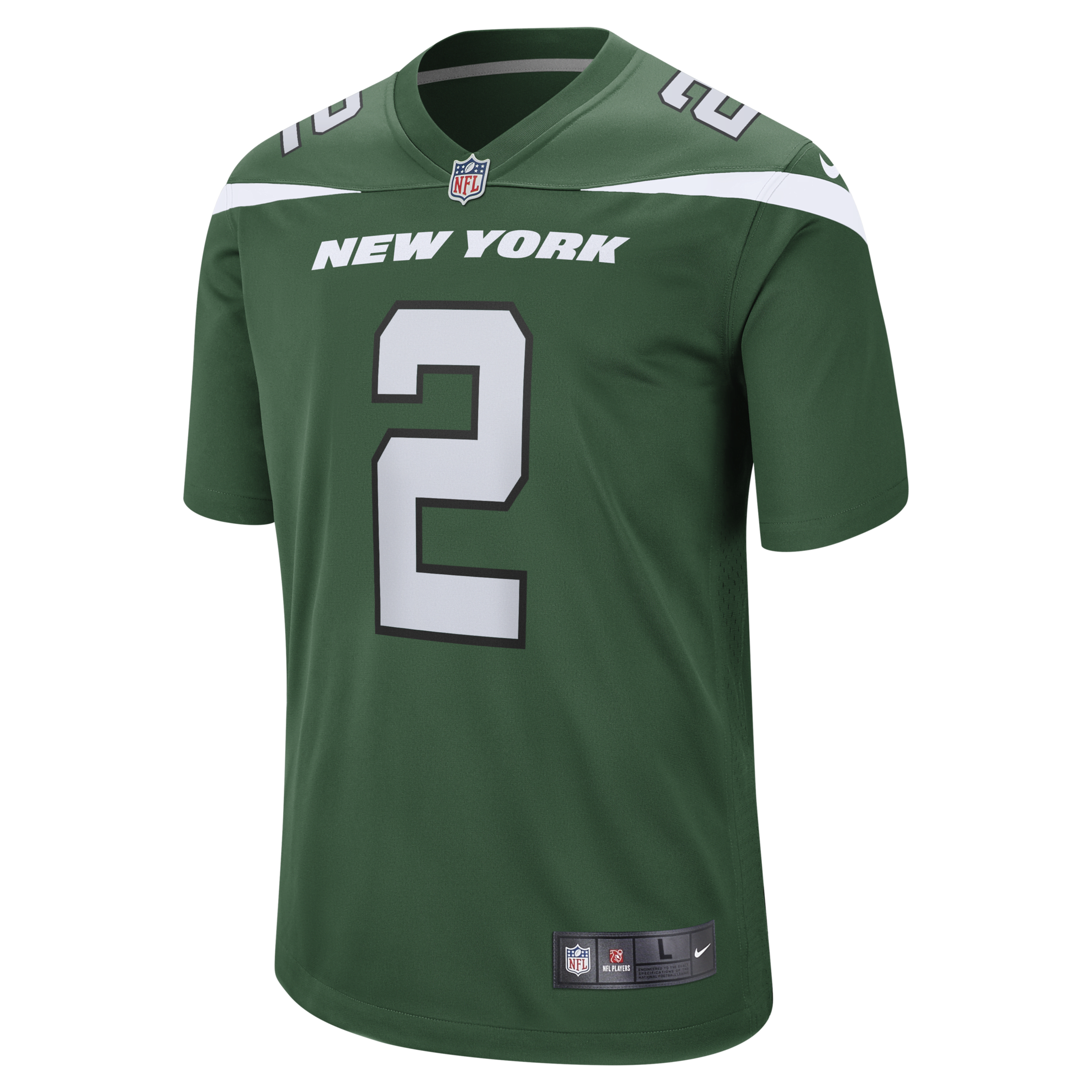 Ανδρική φανέλα αμερικανικού ποδοσφαίρου NFL New York Jets (Zach Wilson) - Πράσινο