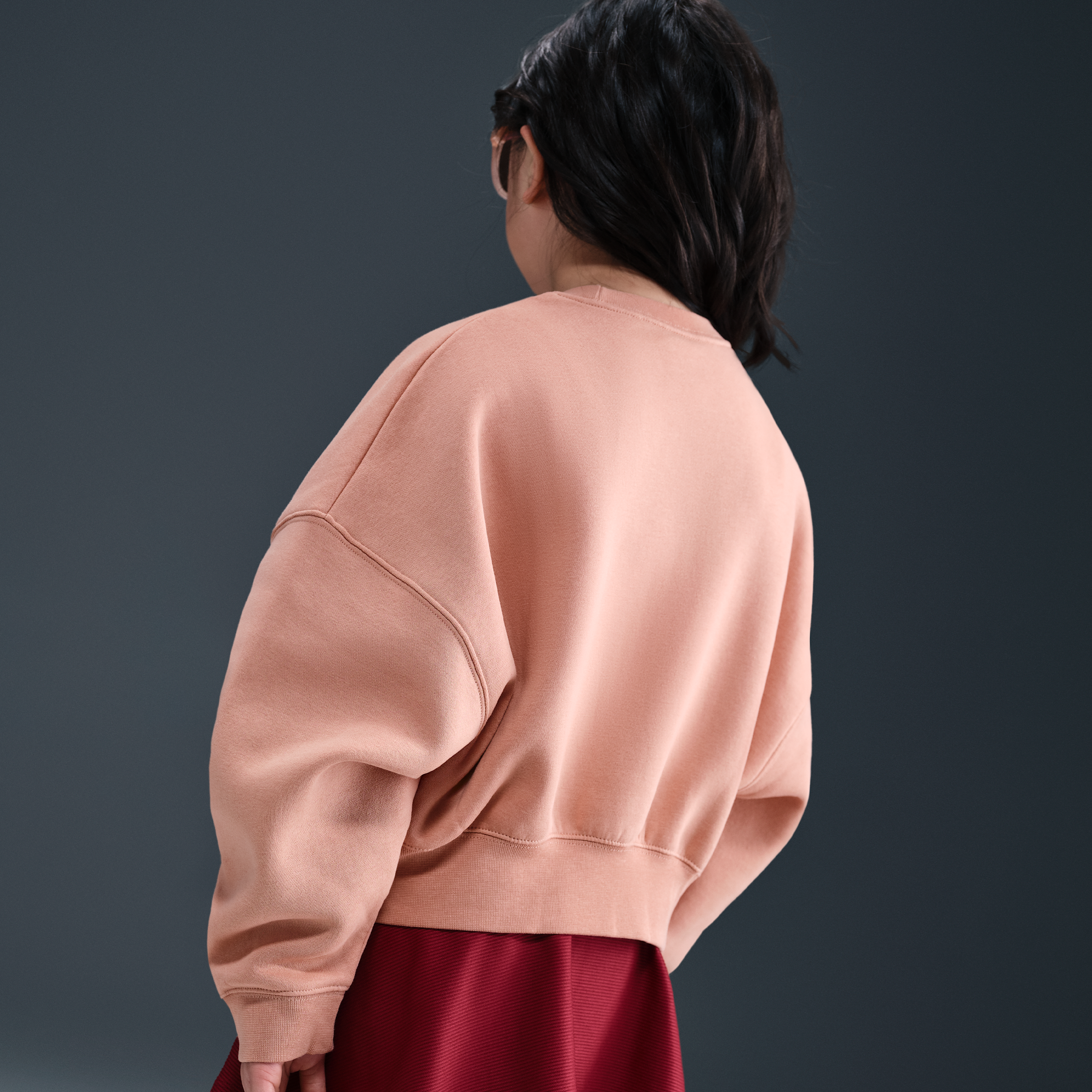 Thumbnail - Nike Sportswear Fleece-Sweatshirt mit verkürztem Schnitt für ältere Kinder (Mädchen) - Pink