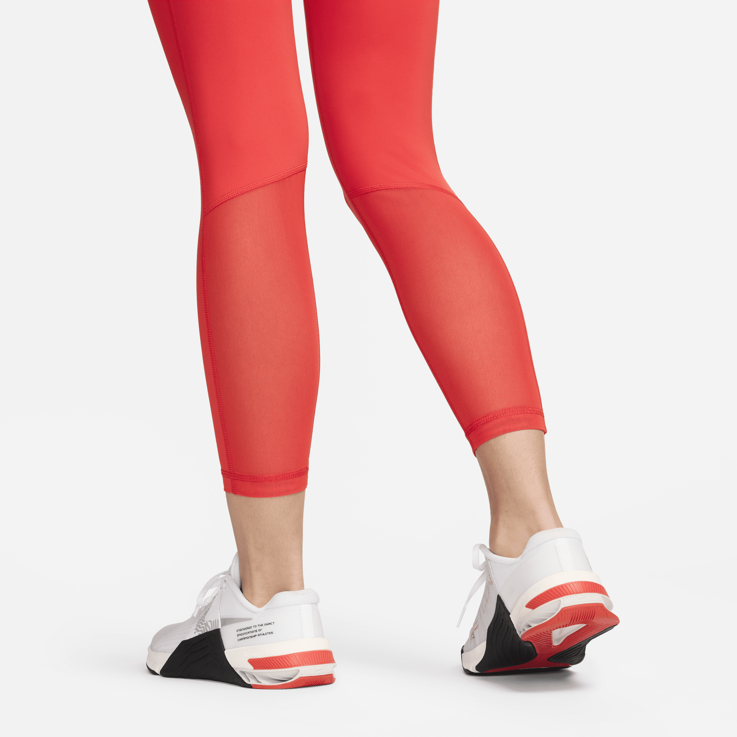 Nike Pro 7 8-legging met hoge taille en mesh vlakken voor dames Rood