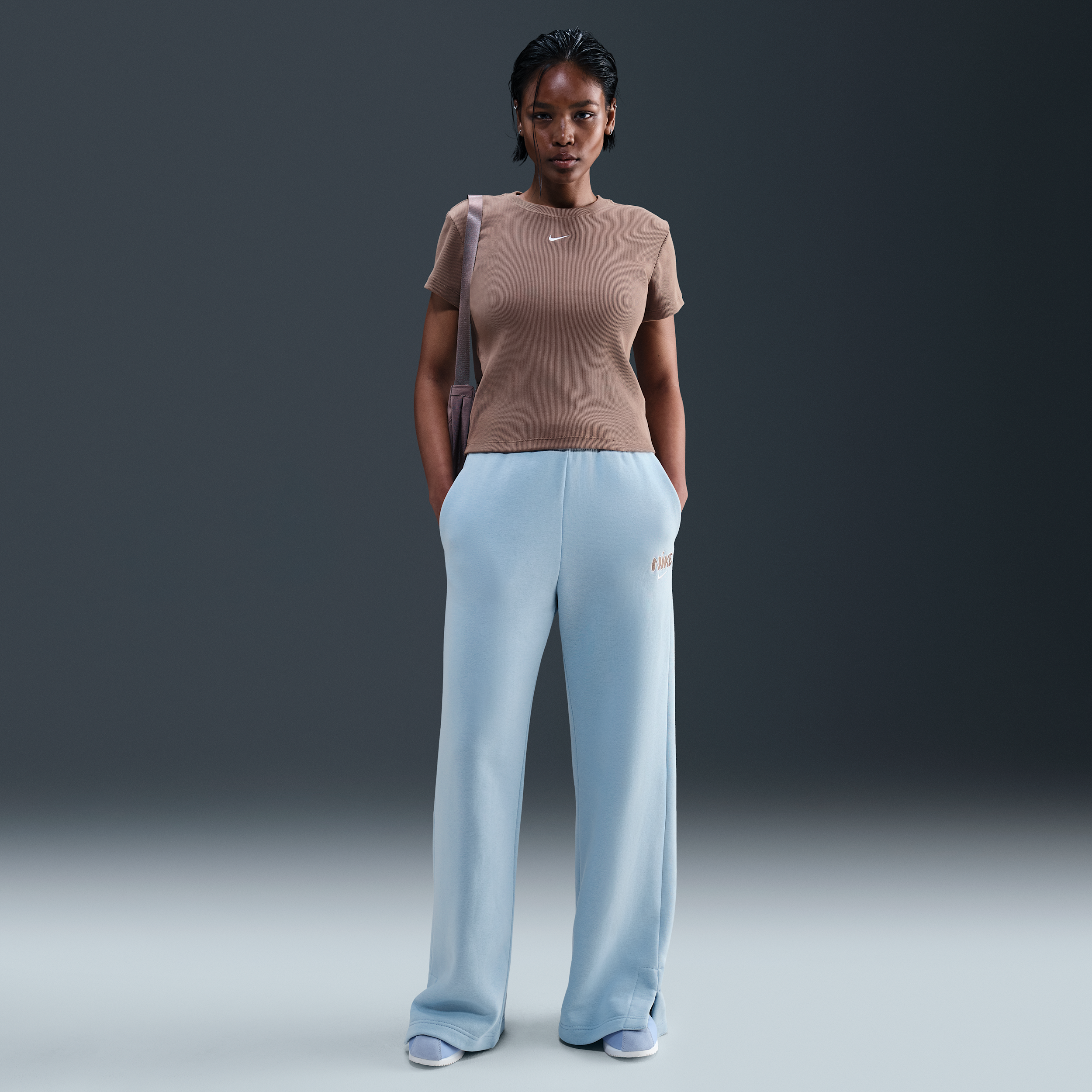 Nike Sportswear Phoenix Fleece Joggingbroek met hoge taille voor dames - Blauw