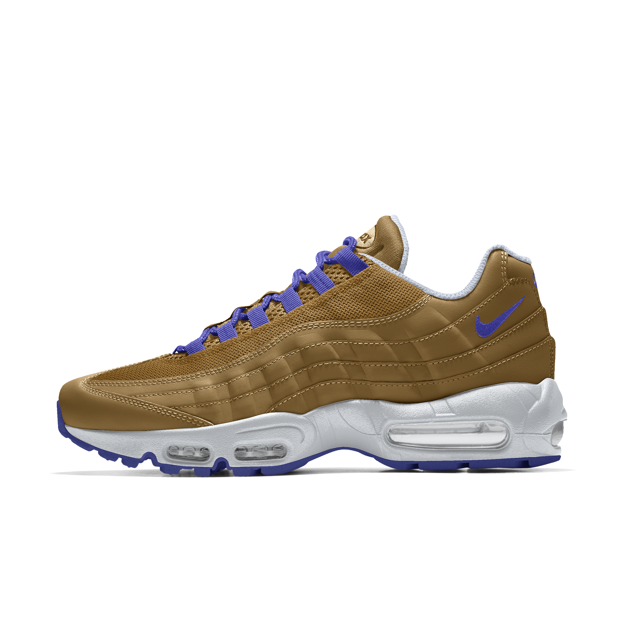 Damskie personalizowane buty Nike Air Max 95 By You - Brązowy