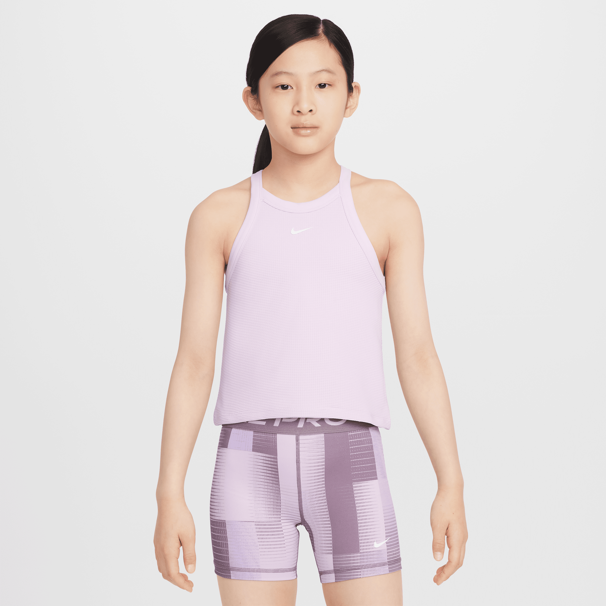 Nike Girls' High-Neck Tank Top - Purple - Polyester/Elastane