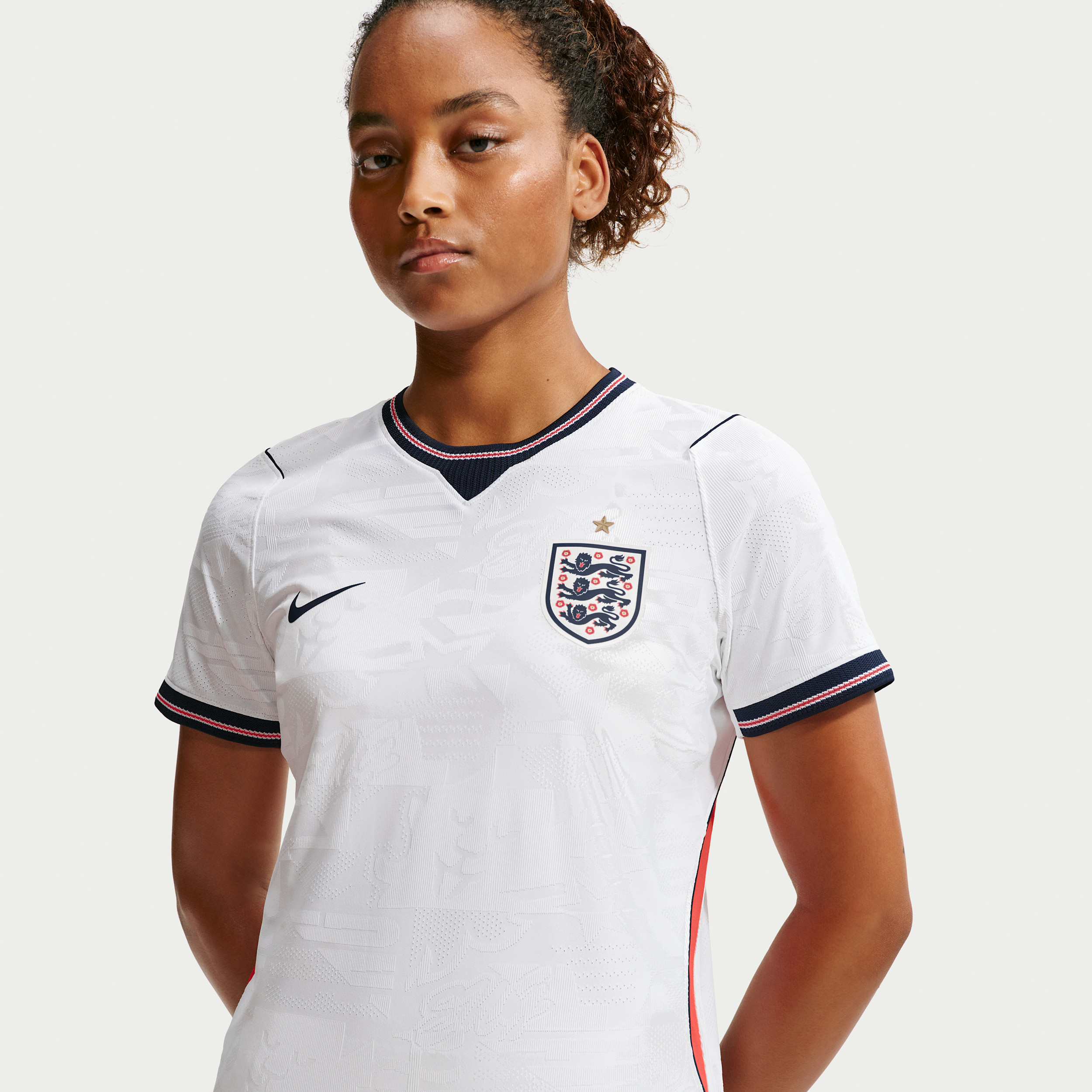 England National Team 2026 Match Home Nike Aero-FIT-fodboldtrøje til kvinder - hvid