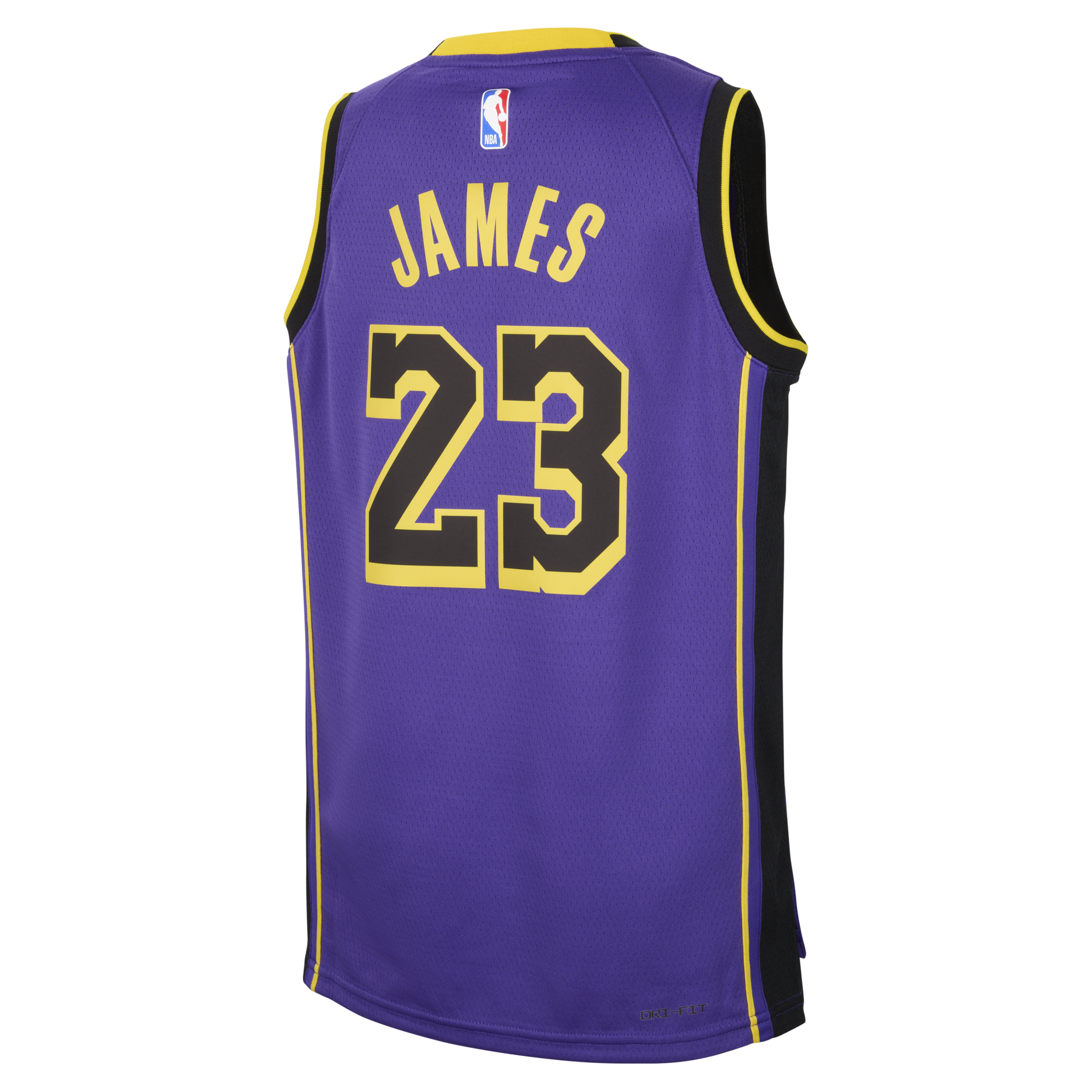 Jordan LeBron James Los Angeles Lakers Statement Edition Swingman NBA-jersey met Dri-FIT voor jongens Paars