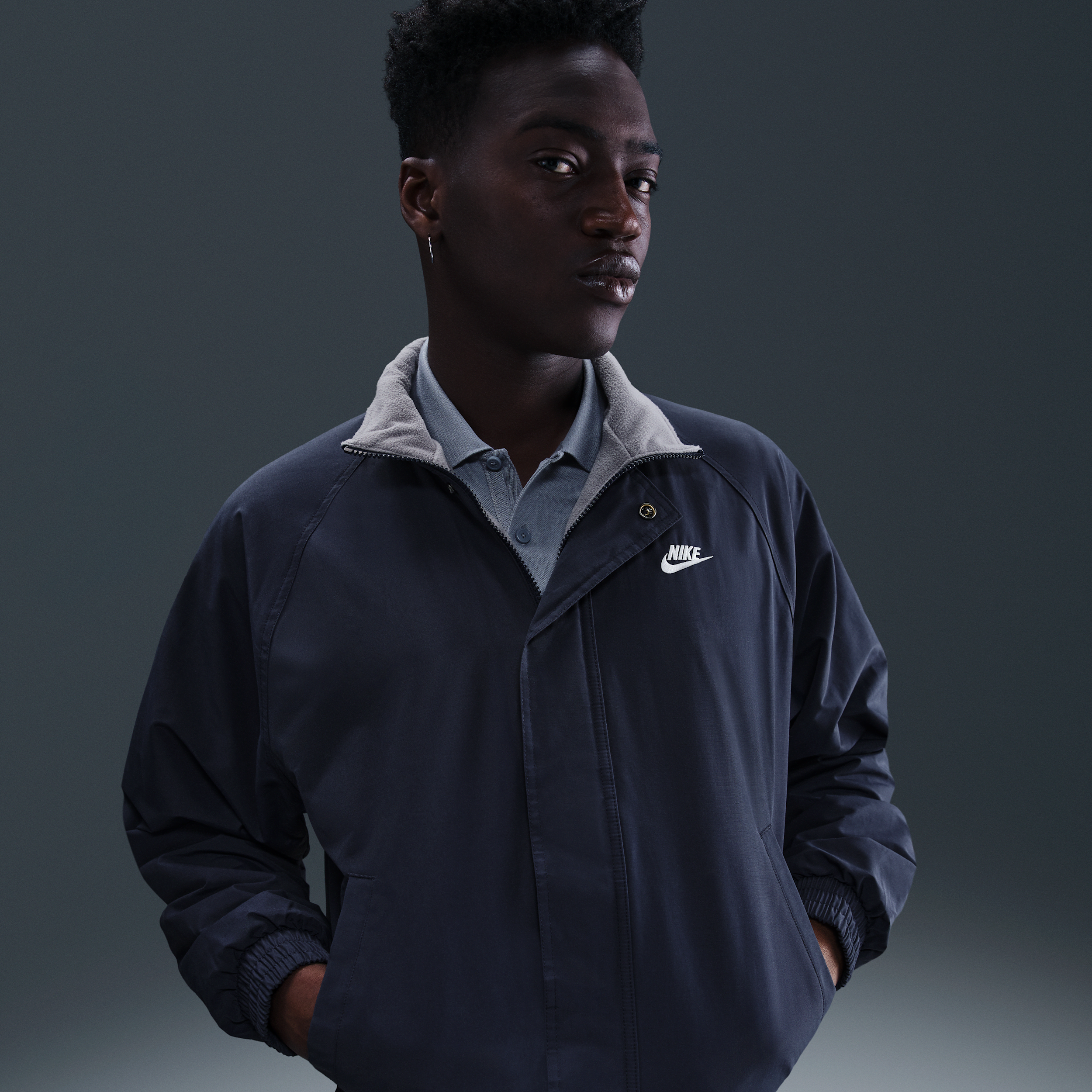Thumbnail - Nike Club Futura Jacke (Herren) - Blau